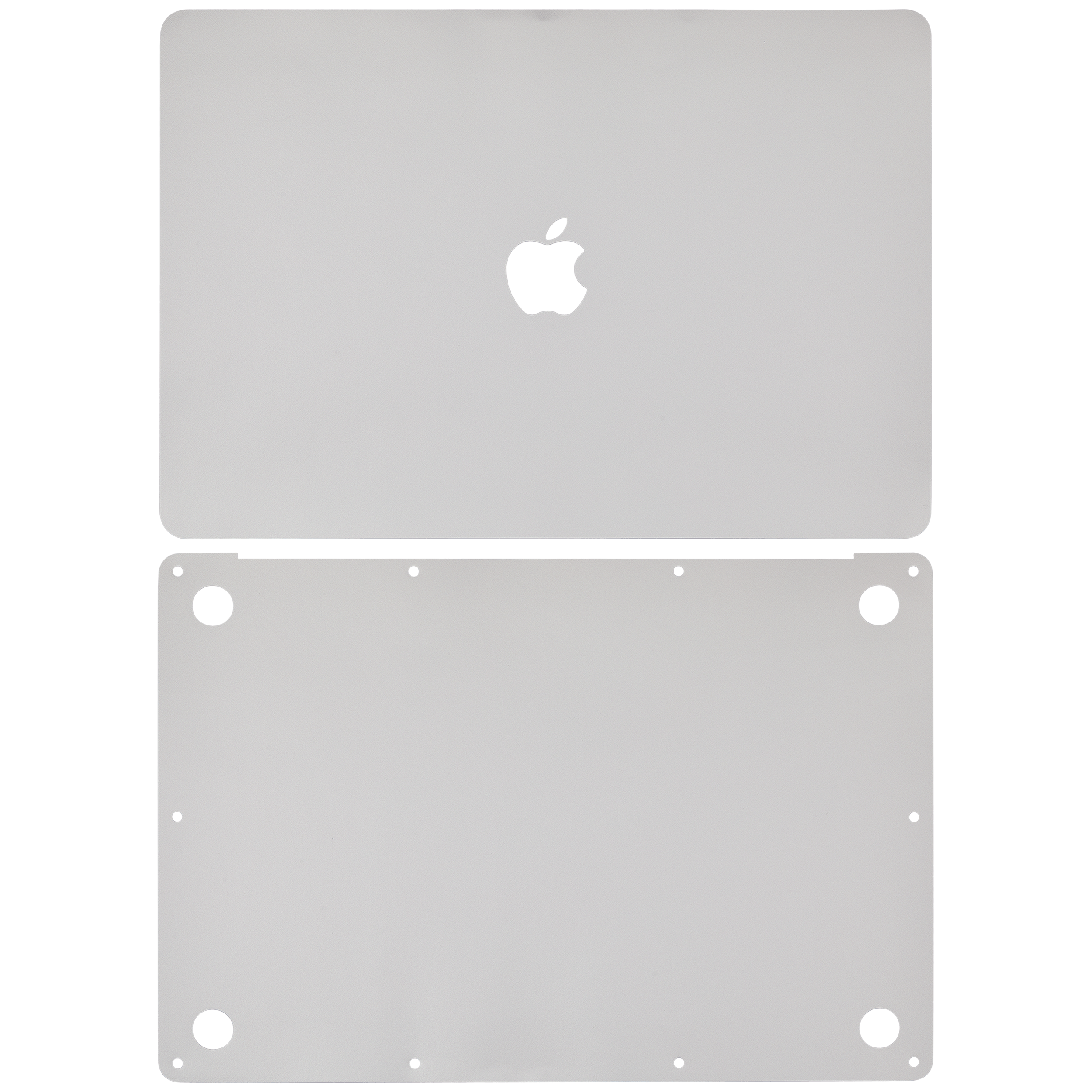 2 in 1 (Top and Bottom) Skin For  MacBook Air 13" A1932 (2018-2019) / A2179 (2020) (Silver)