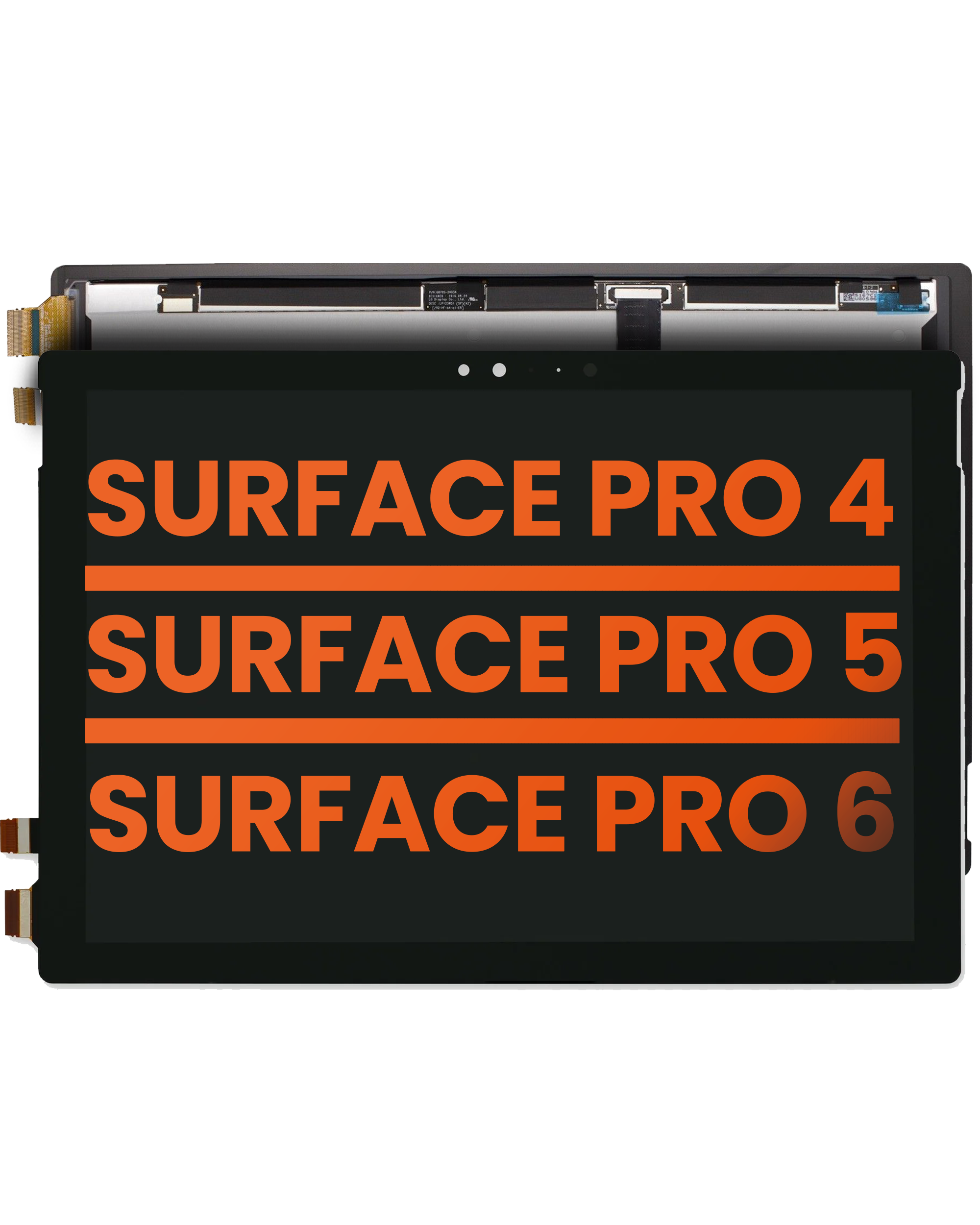 LCD Assembly With Digitizer For Microsoft Surface Pro 4 (1724) (Version 2 / LG LCD Version: LP123WQ1) / Surface Pro 5 (1796) / Surface Pro 6 (1807) (Blemish: Grade A)
