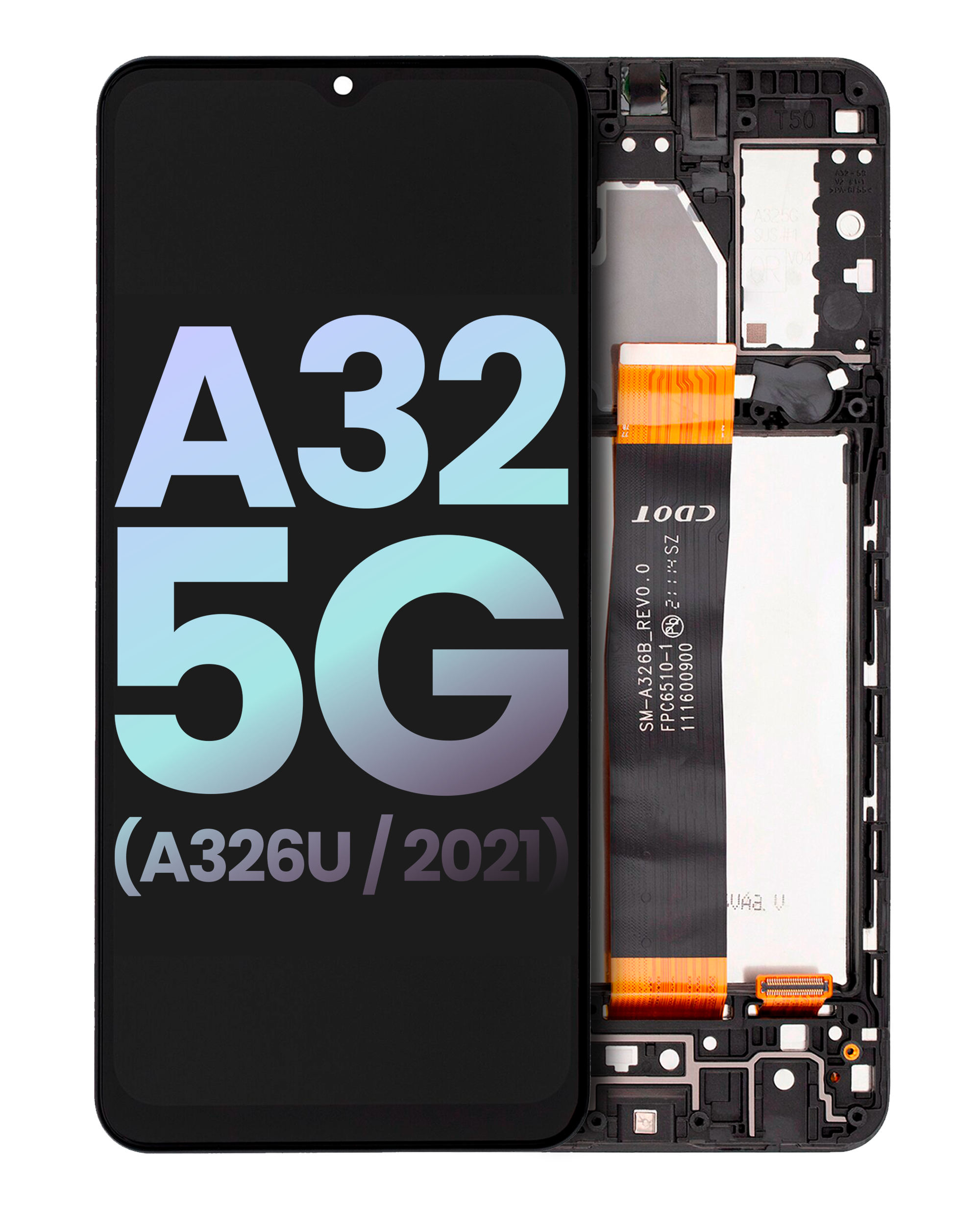 LCD Assembly With Frame For Samsung Galaxy A32 5G (A326U / 2021) (Service Pack) (Awesome Black)