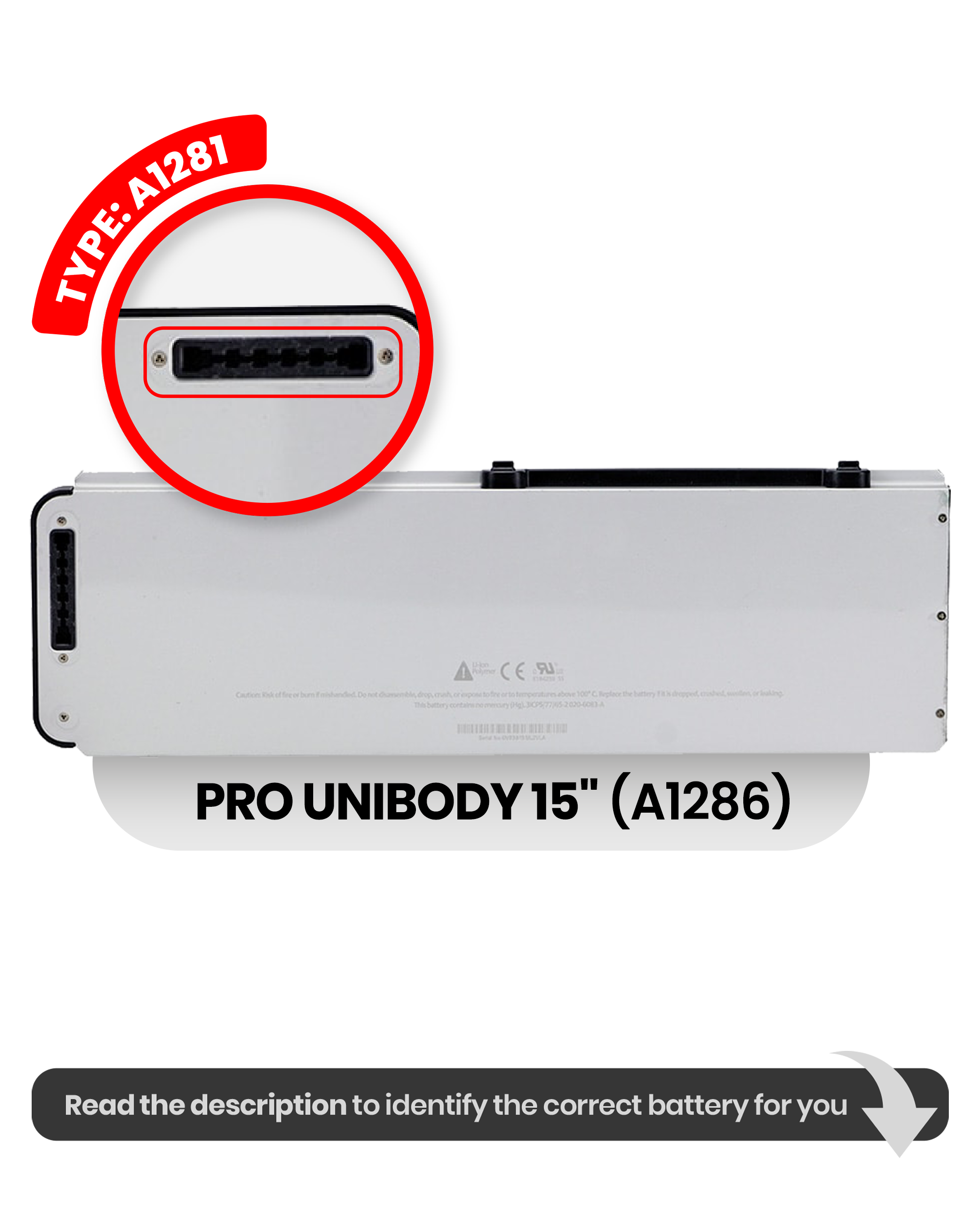 Battery (A1281) For MacBook Pro 15" A1286 (2008-2009)