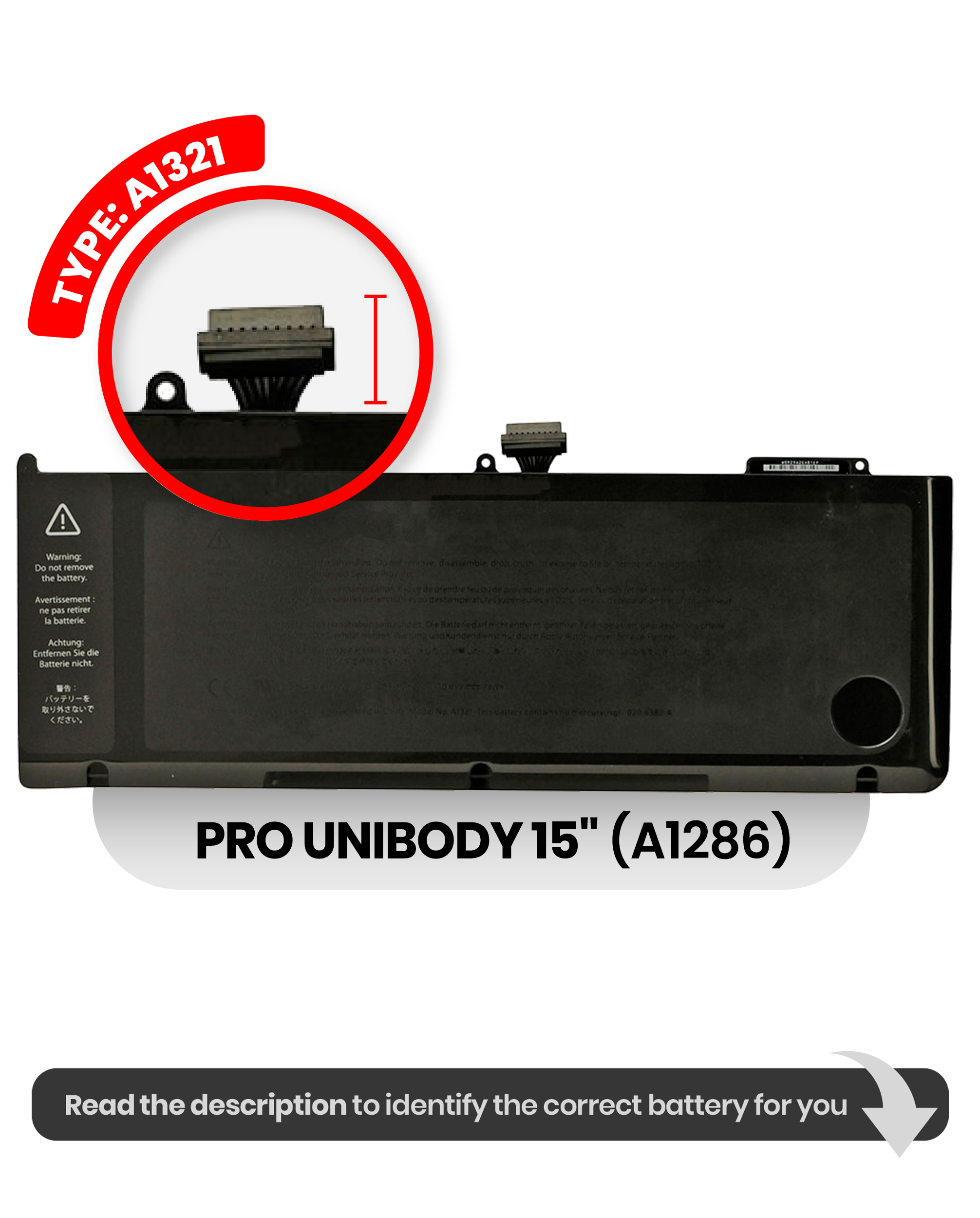 Battery (A1321) For MacBook Pro 15" A1286 (2009-2010)