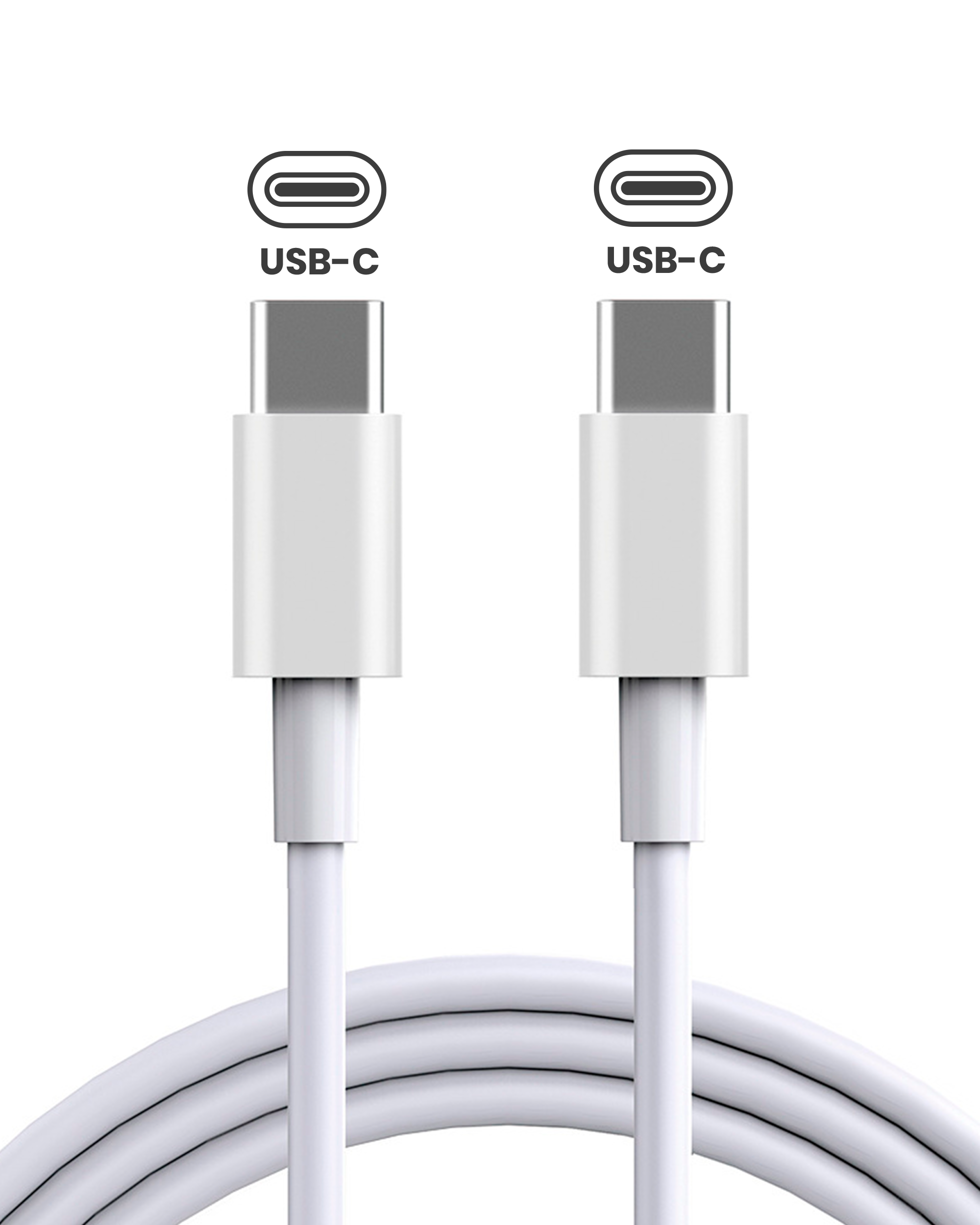 87W / 96W USB-C To USB-C Cable For MacBook / iMac / Mac (1.8 m / 6 ft) (OEM Grade A) (Bulk Packaging)