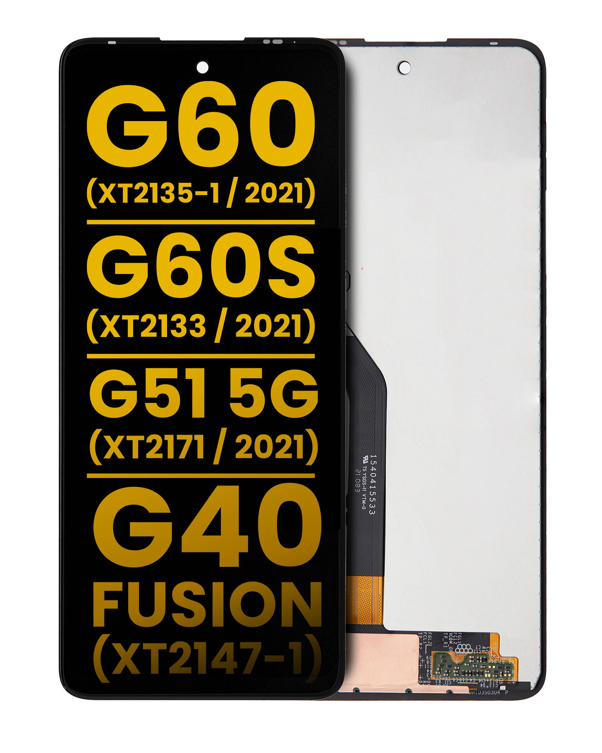 LCD Assembly Without Frame For Motorola Moto G60 (XT2135 / 2021) / G60S (XT2133 / 2021) / G51 5G (XT2171 / 2021) / Moto G40 Fusion (XT2147-1) (Refurbished) (All Colors)