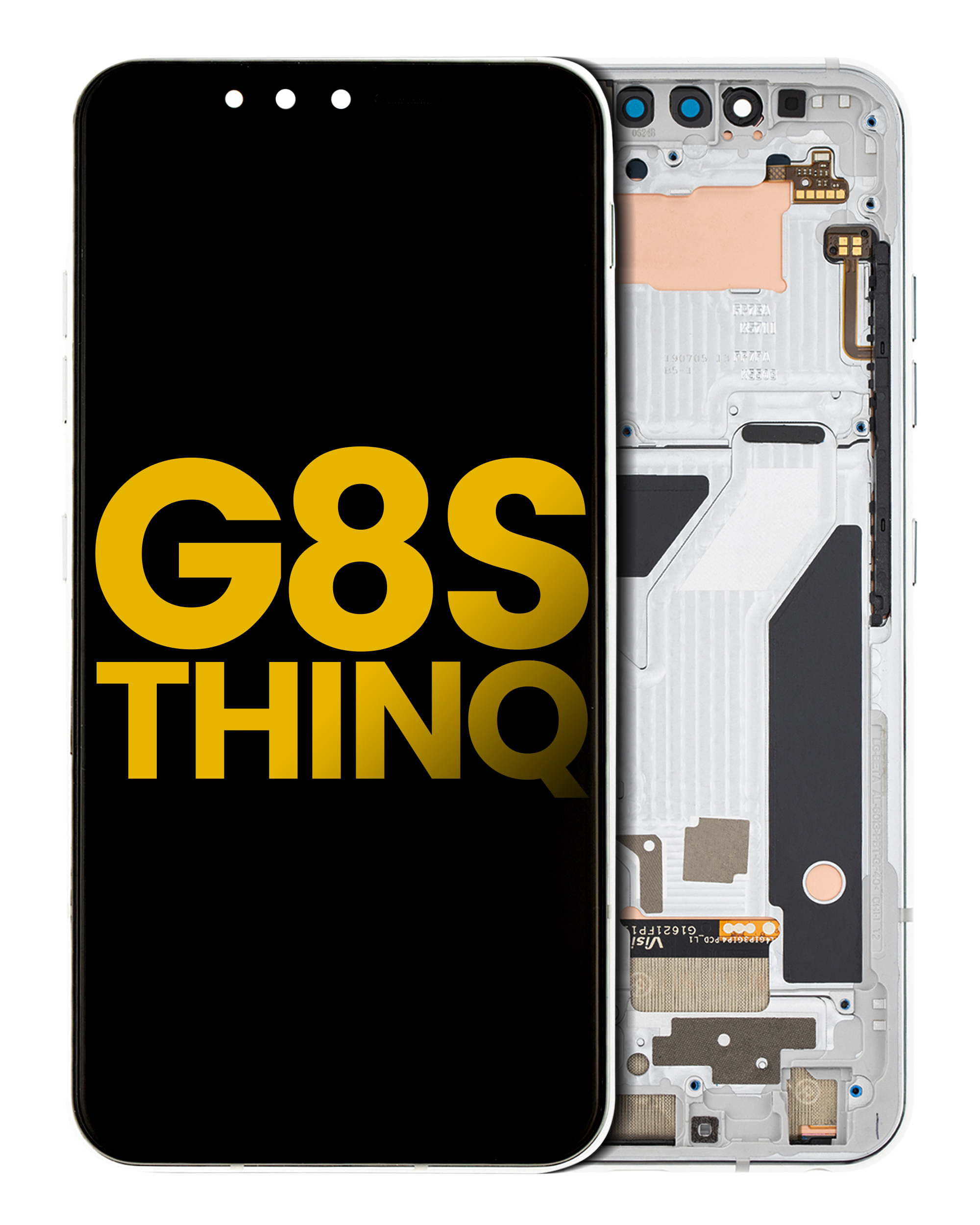 OLED Assembly With Frame For LG G8S ThinQ (Refurbished) (Mirror White)