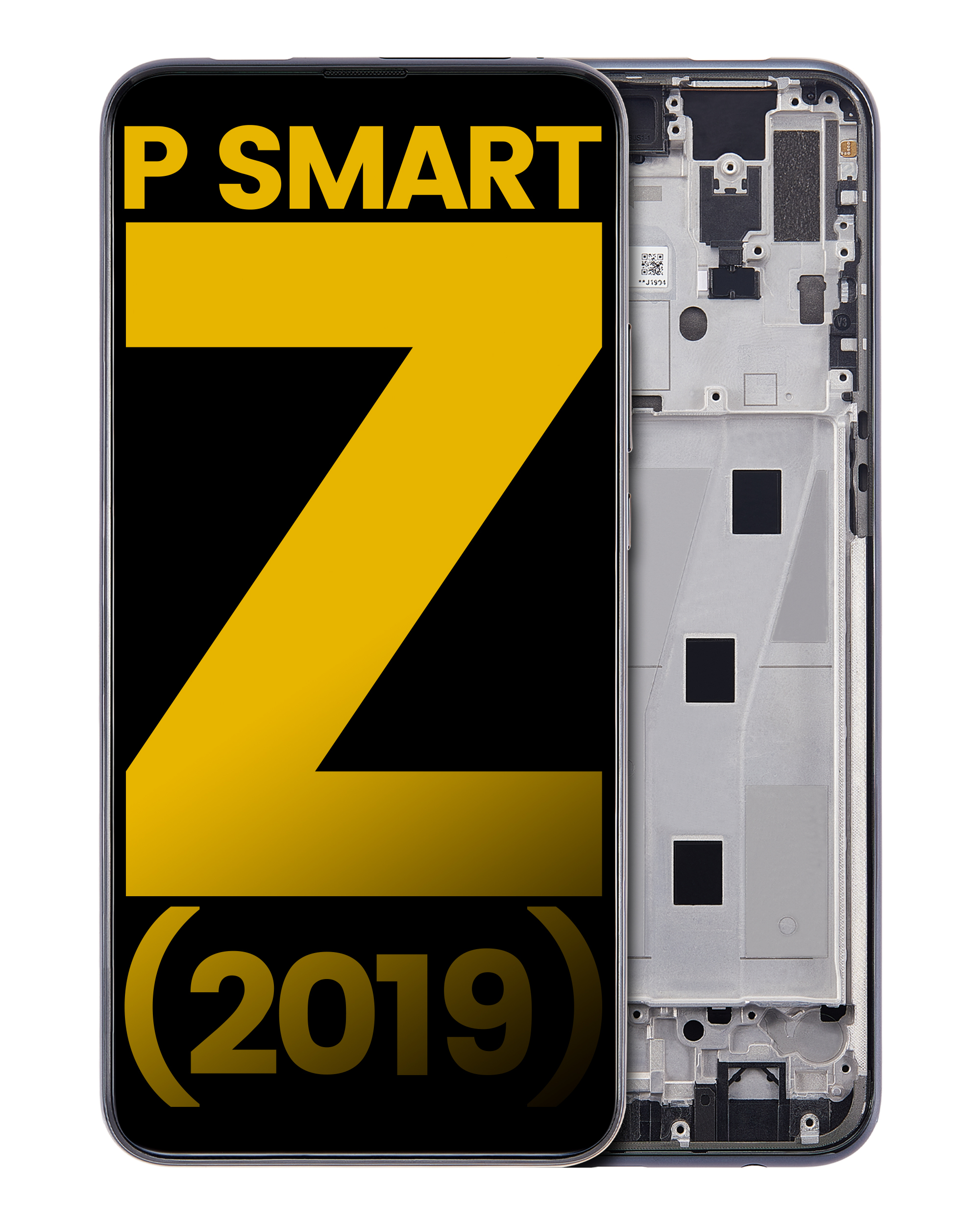 LCD Assembly With Frame For Huawei P Smart Z (2019) (Refurbished) (Midnight Black)