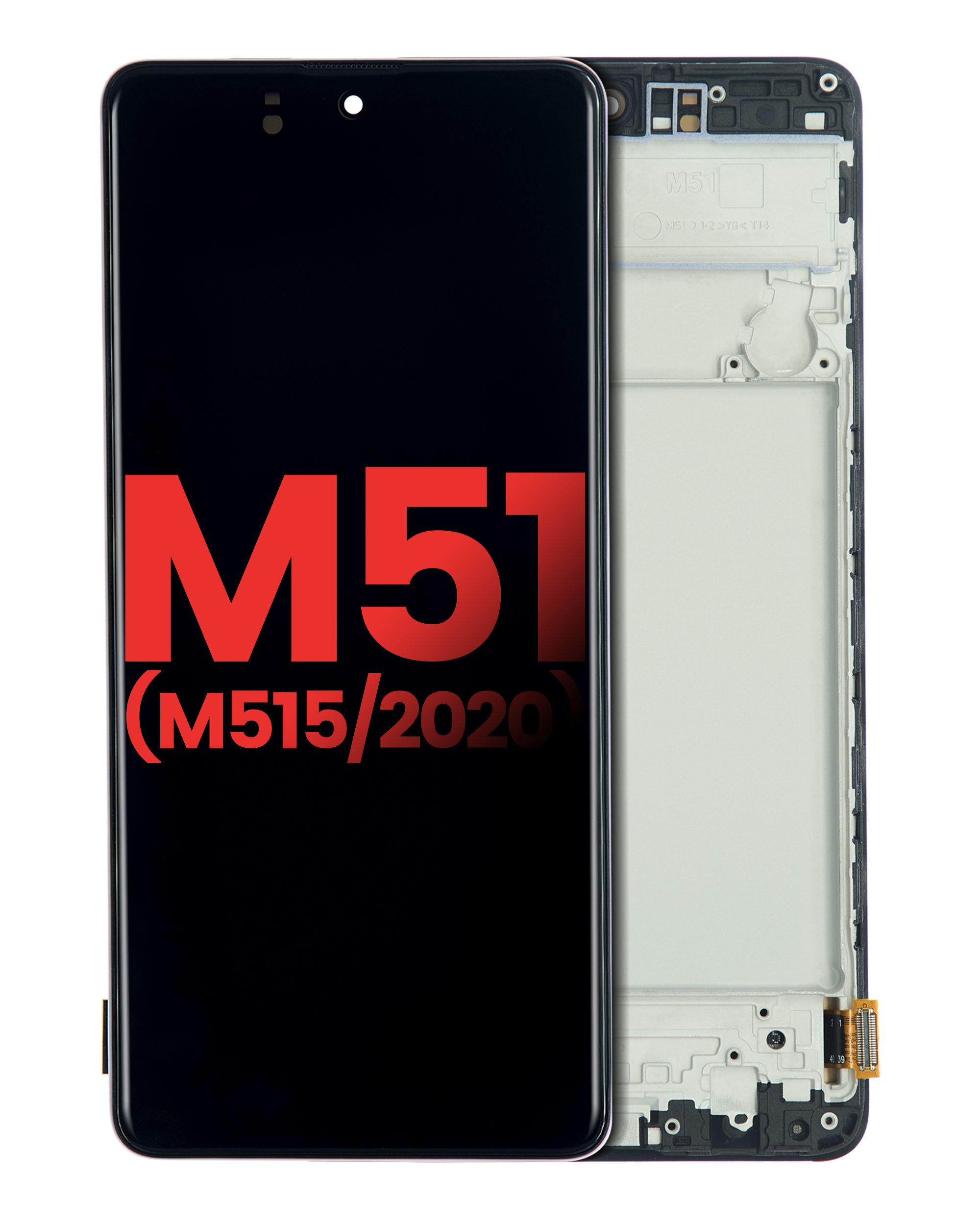 OLED Assembly With Frame For Samsung Galaxy M51 (M515 / 2020) (Aftermarket Plus) (Celestial Black)