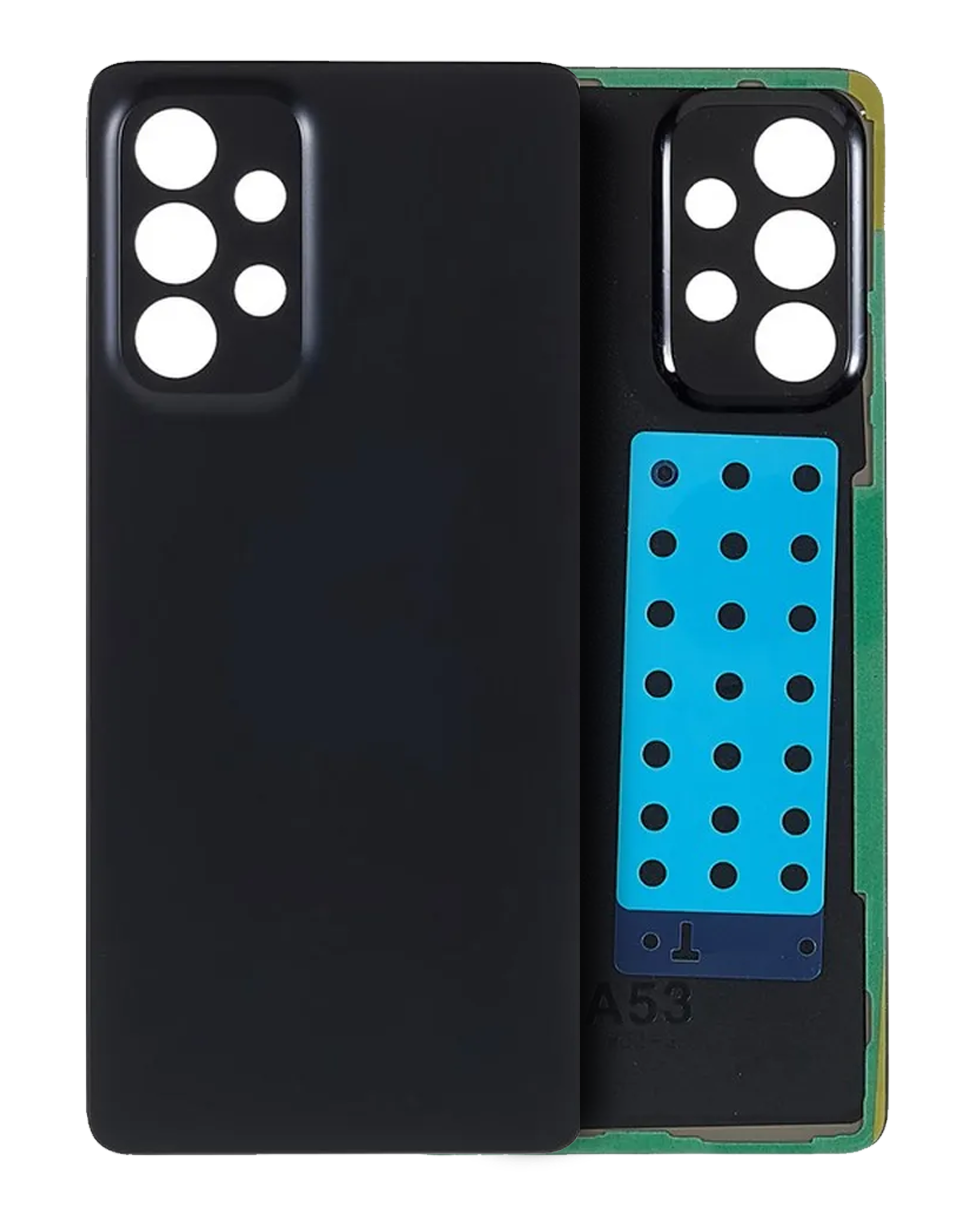 Back cover Glass For Samsung Galaxy A53 5G (A536 / 2022) (Aftermarket Plus) (Black)