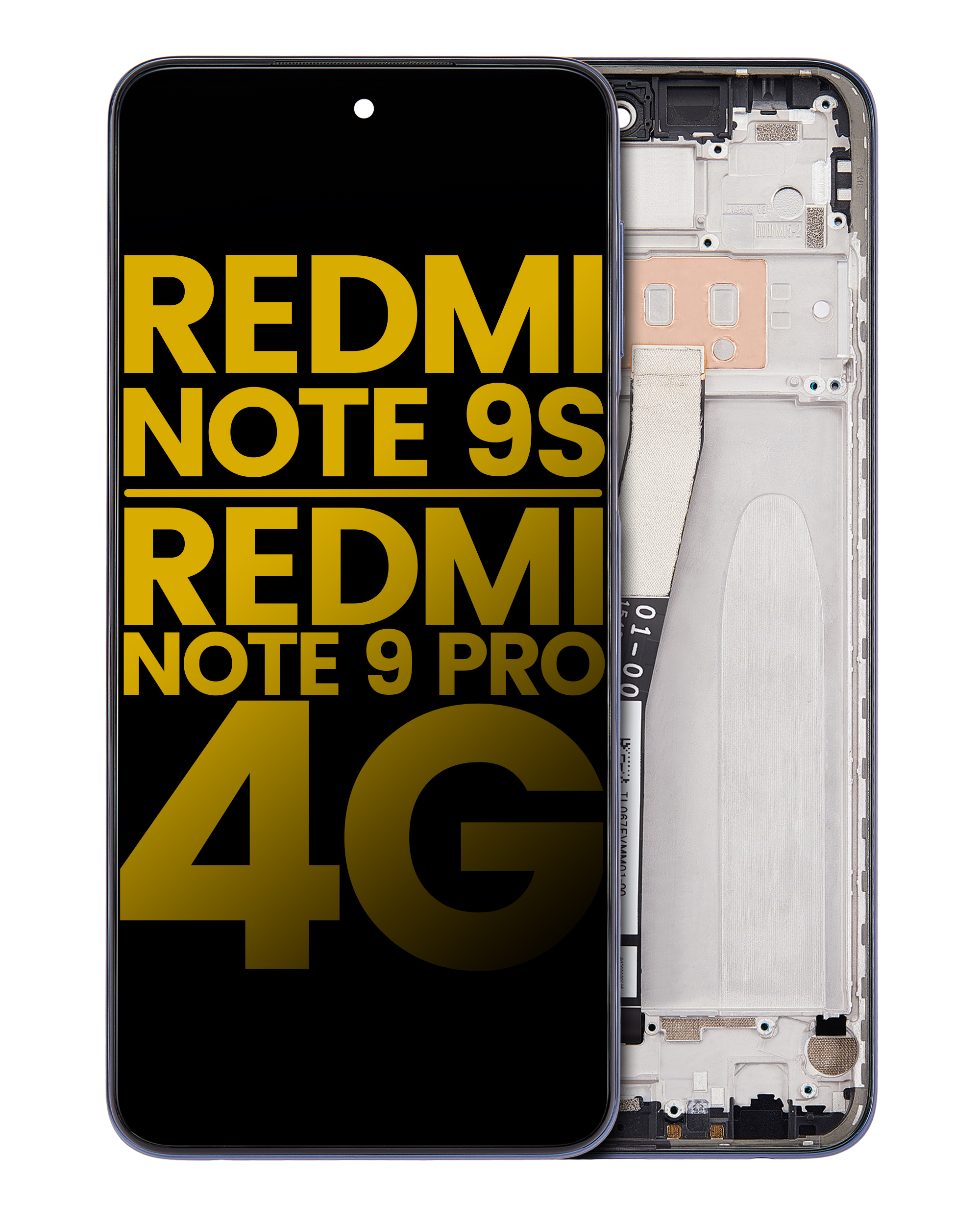 LCD Assembly With Frame For Xiaomi Redmi Note 9S / Redmi Note 9 Pro 4G (Refurbished) (Interstellar Gray)