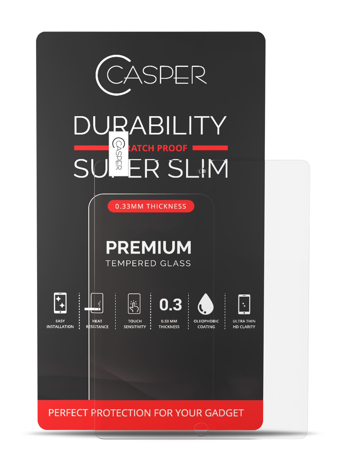 Casper Tempered Glass For iPad 2 / iPad 3 / iPad 4 (Retail Pack) (Clear)