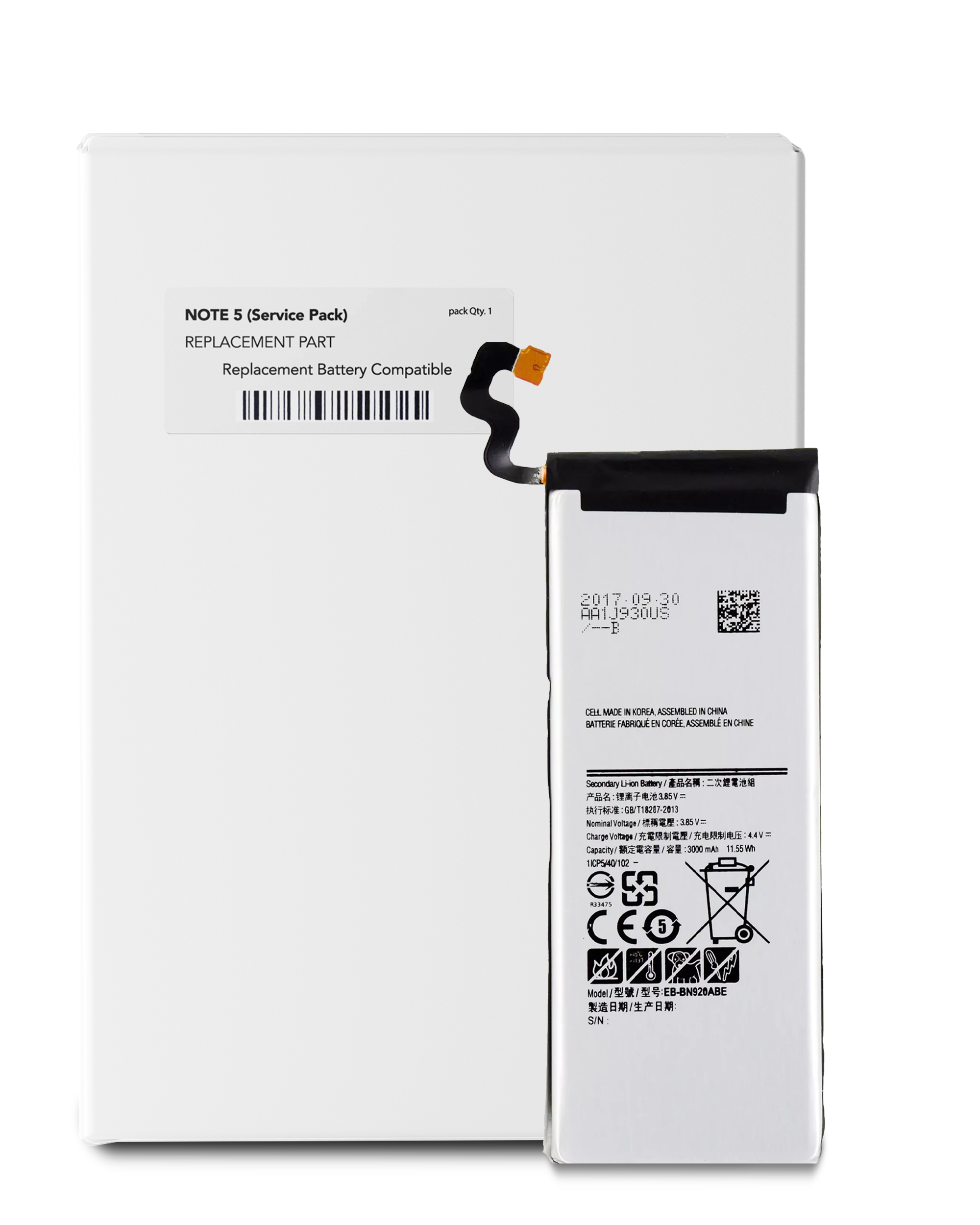 Replacement Battery For Samsung Galaxy Note 5 (Service Pack)