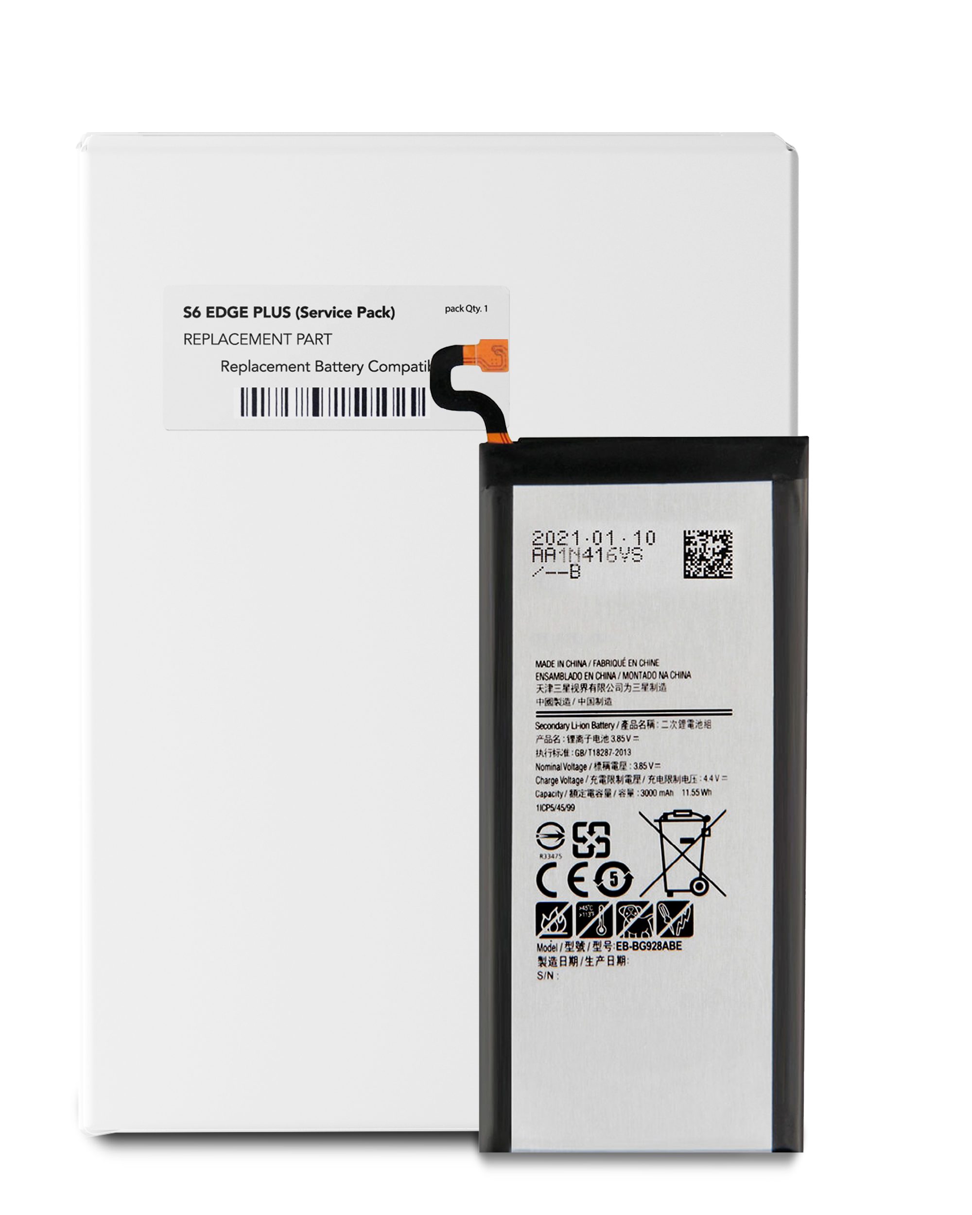 Replacement Battery For Samsung Galaxy S6 Edge Plus (EB-BG928ABA) (Service Pack)