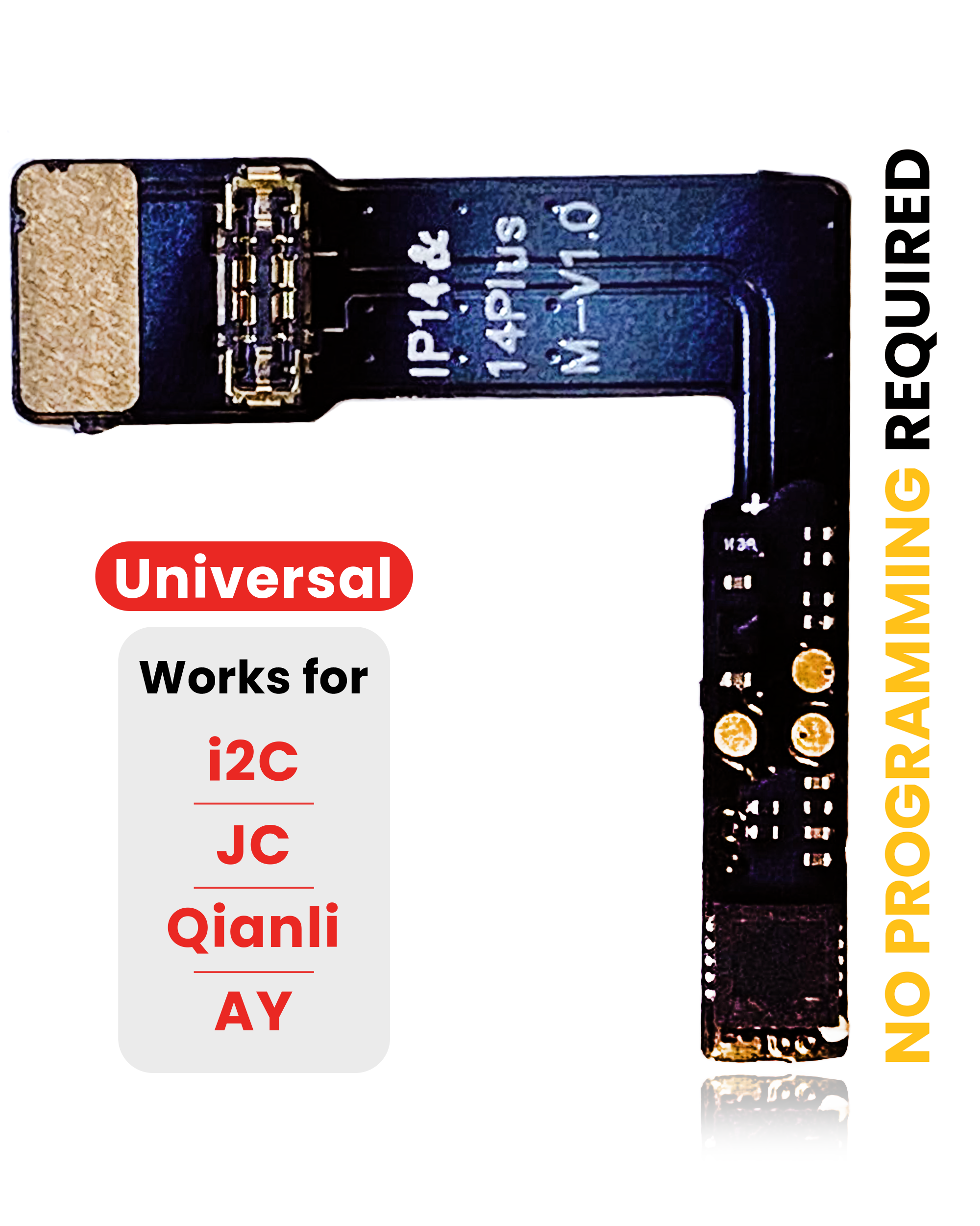 Pre-Programmed Universal Battery Tag-On Flex (Soldering Not Required) For iPhone 14 / 14 Plus (AmpSentrix) (With I2C, JCID, Qianli)