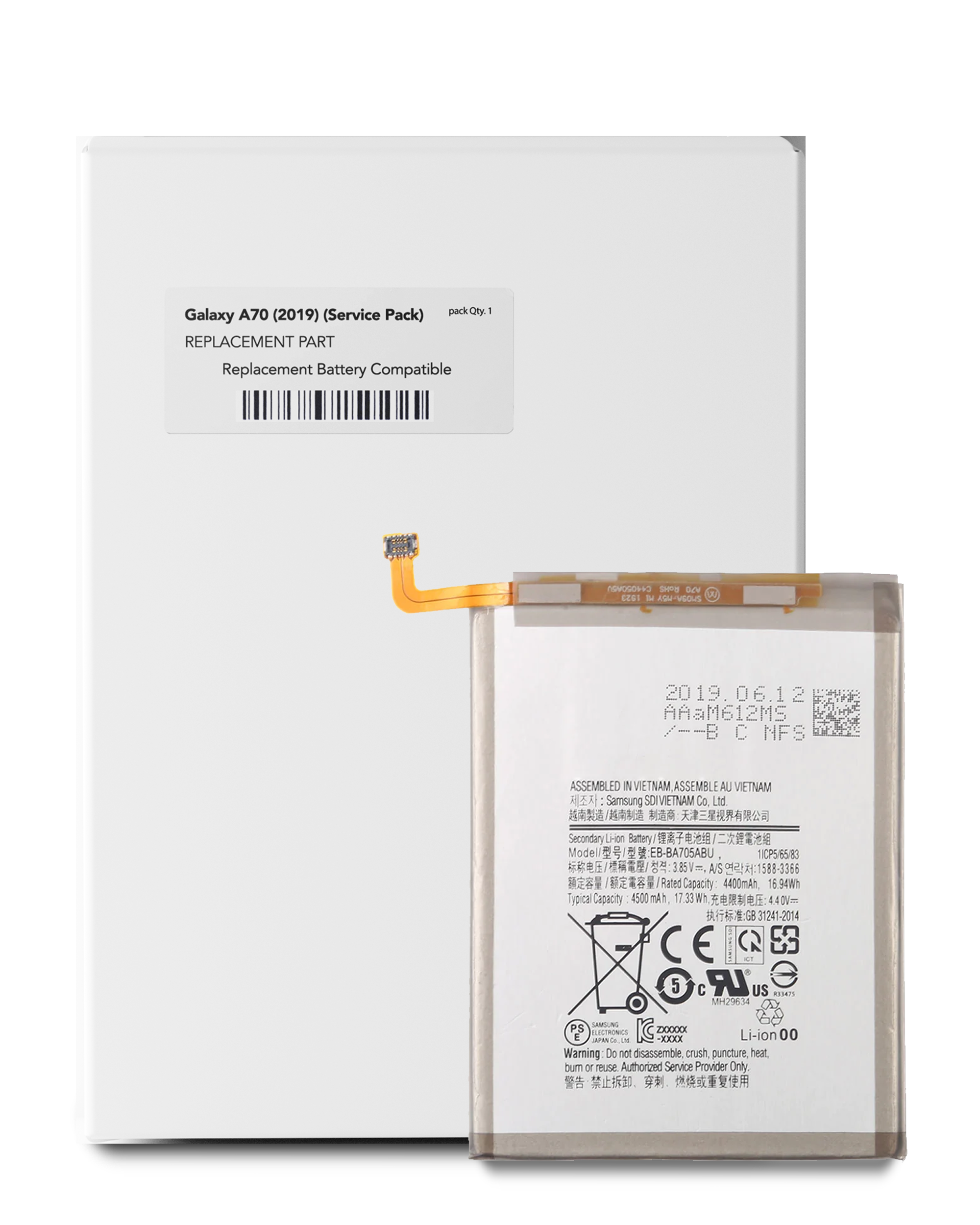Replacement Battery For Samsung Galaxy A70 (A705 / 2019) (EB-BA705ABU) (Service Pack)