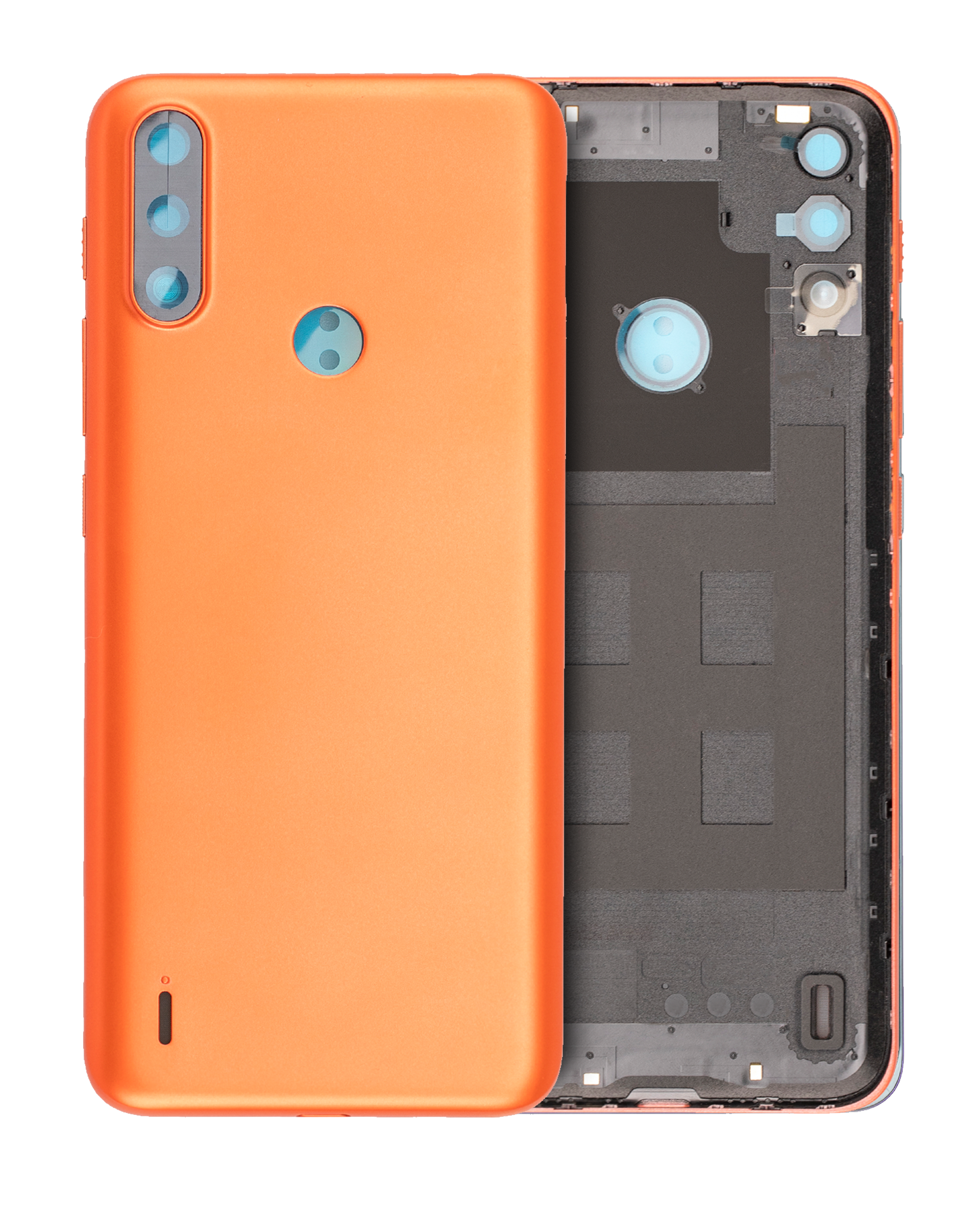 Back cover Glass For Motorola Moto E7 Power (XT2097-6 / 2021) (Coral Red)