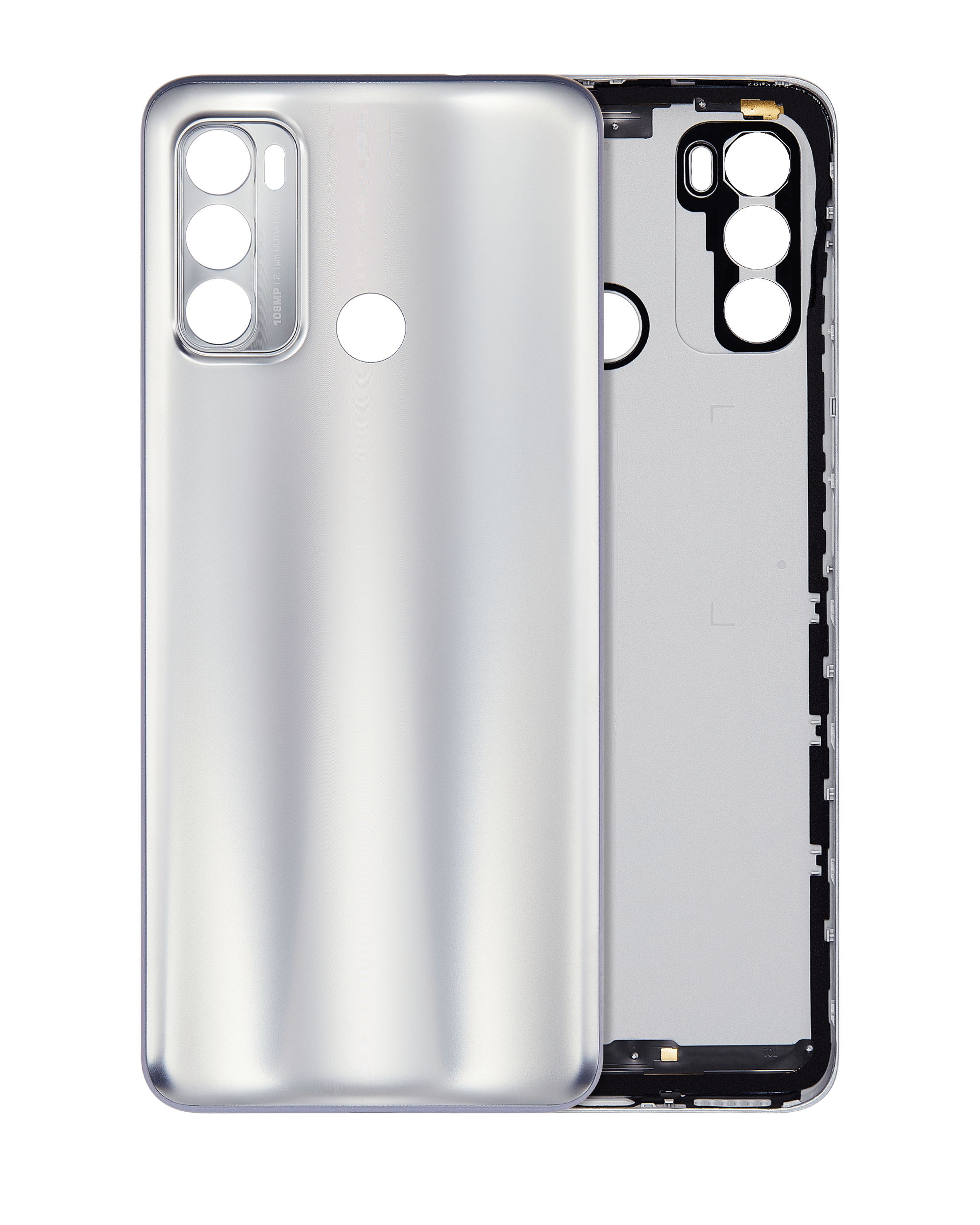 Back cover Glass For Motorola Moto G60 (XT2135 / 2021) (Silver)