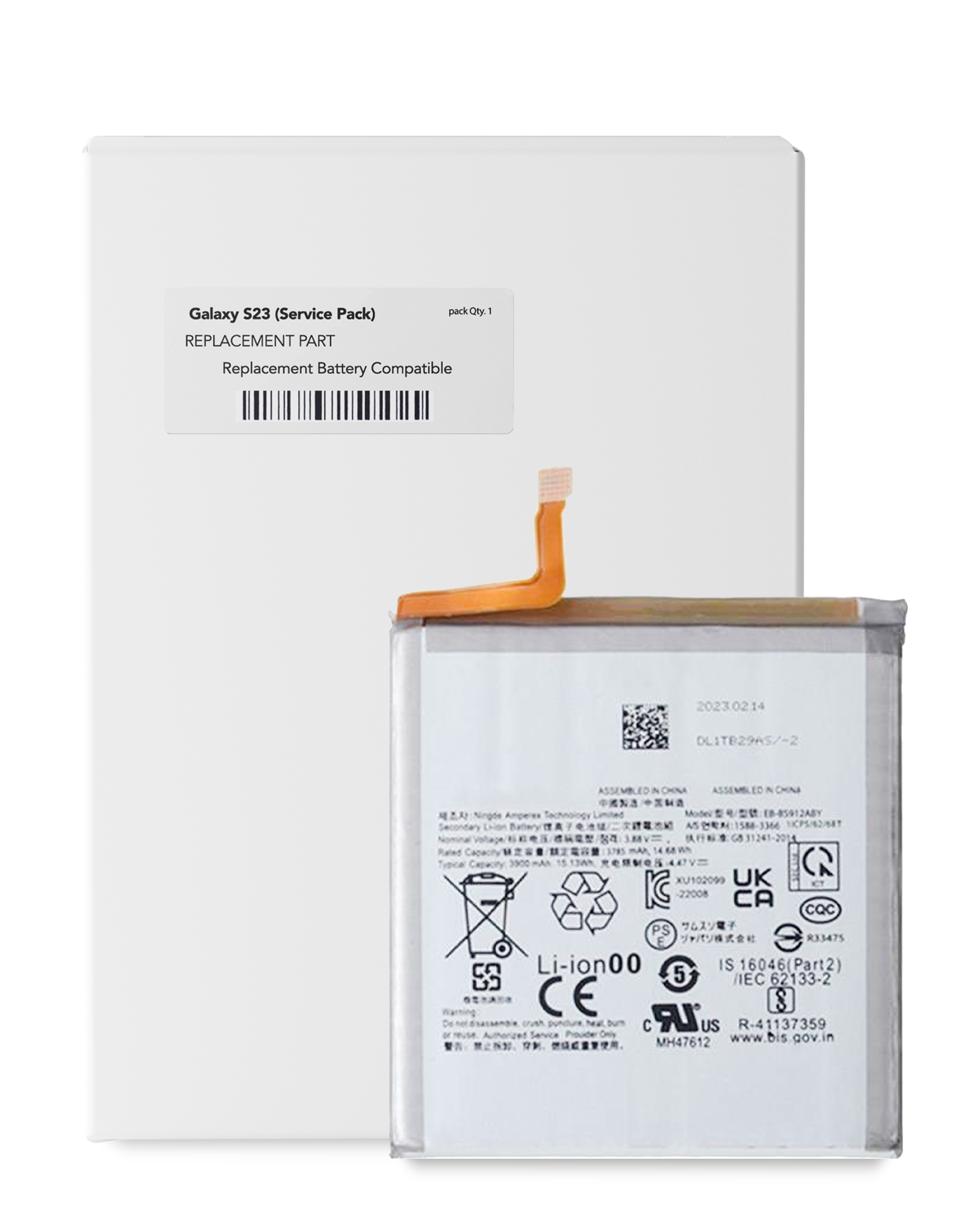 Replacement Battery For Samsung Galaxy S23 (EB-BS912ABY) (Service Pack)