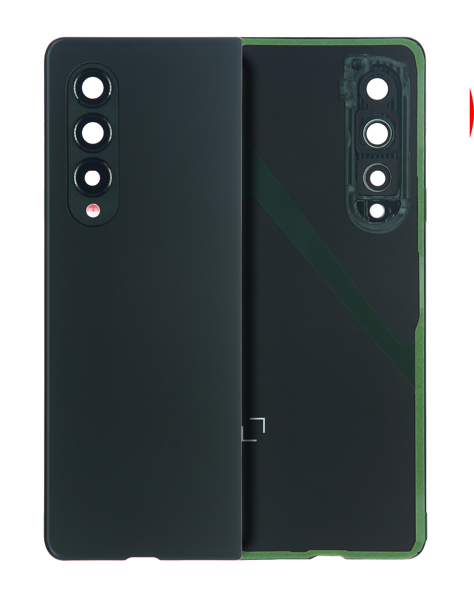 Back Cover Glass With Camera Lens For Samsung Galaxy Z Fold 3 (Service Pack) (Phantom Green)