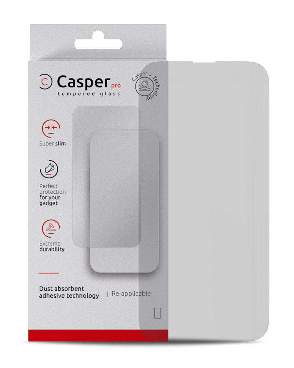 Casper Pro Tempered Glass For iPhone 15 Pro (Retail Pack) (Matte)
