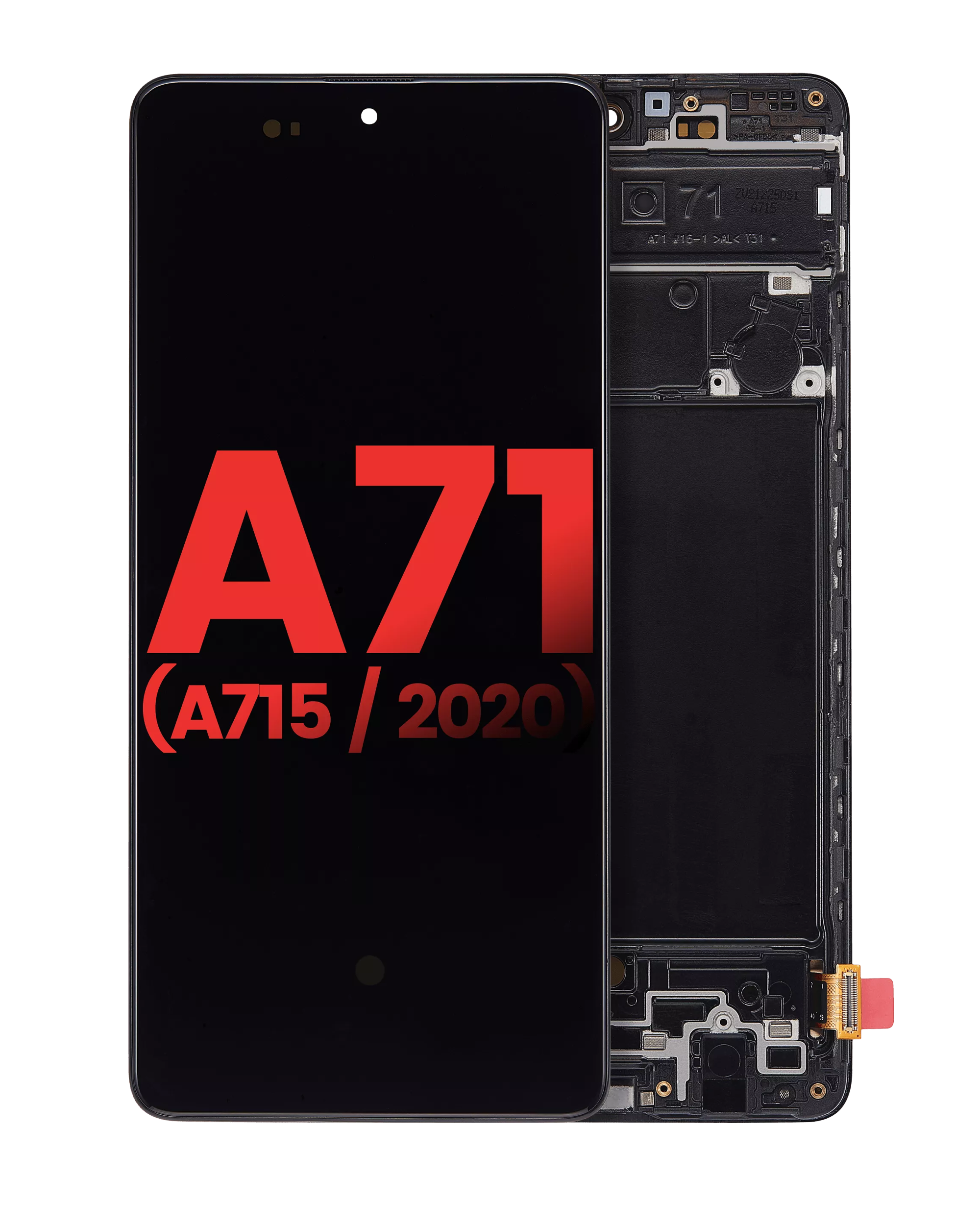 OLED Assembly With Frame For Samsung Galaxy A71 (A715 / 2020) (6.67") (Aftermarket Plus: Soft) (All Colors)