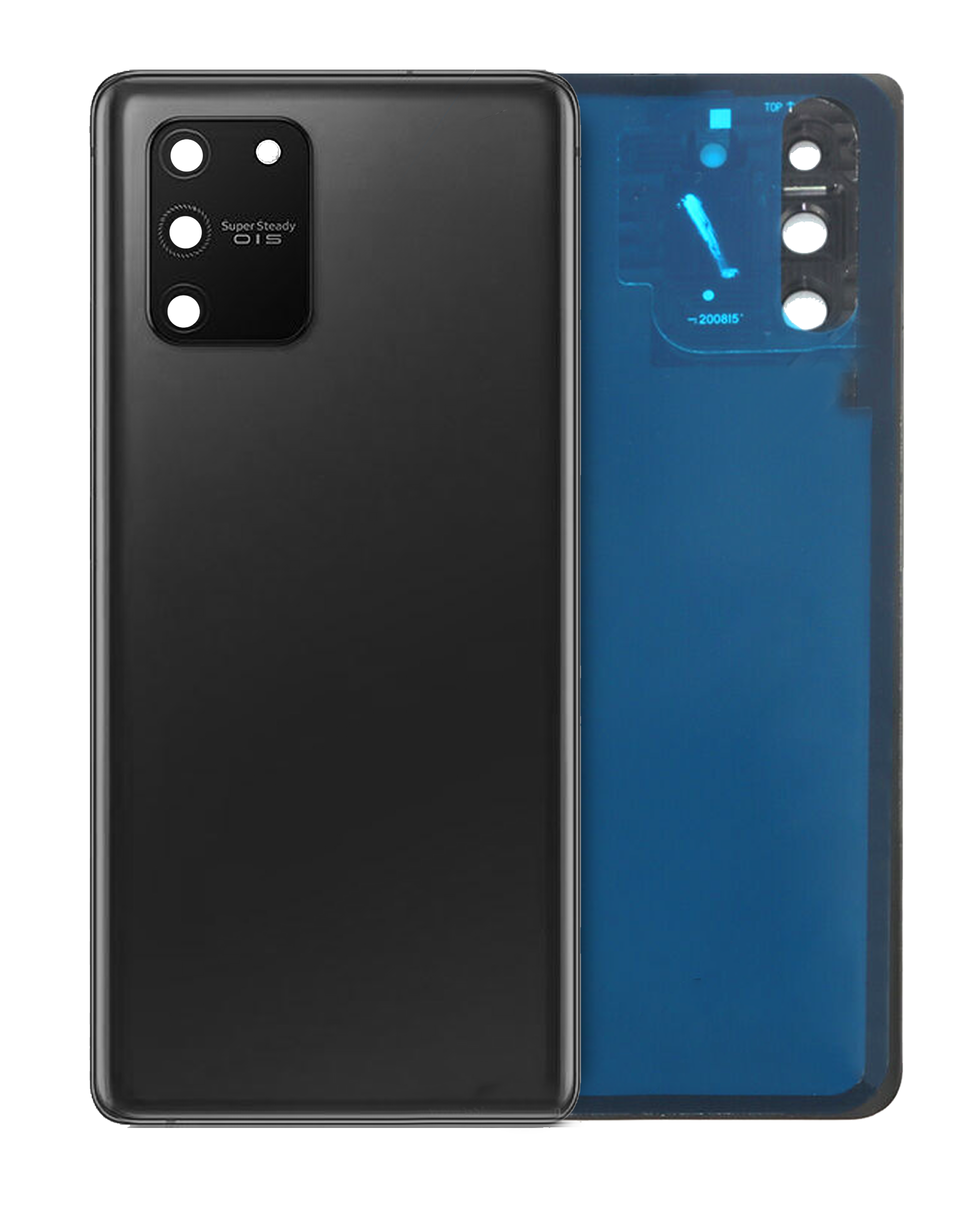 Back Cover Glass With Camera Lens For Samsung Galaxy S10 Lite (Service Pack) (Prism Black)