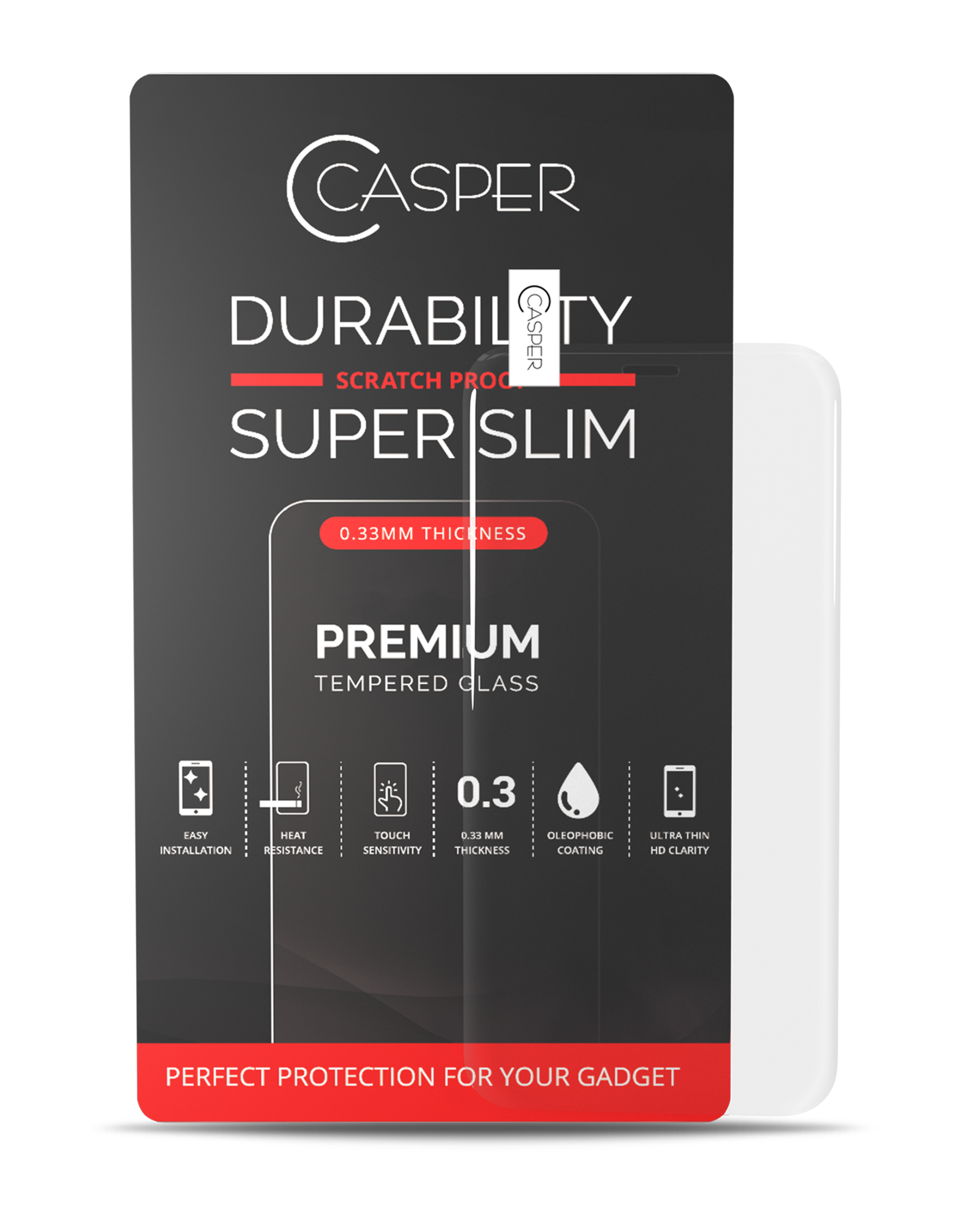 Casper Tempered Glass For iPhone 12 Mini (Retail Pack) (Clear)