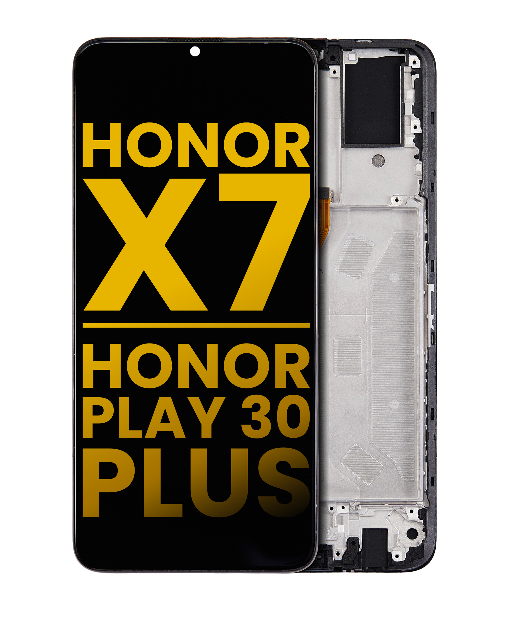 LCD Assembly With Frame For Honor X7 / Honor Play 30 Plus (Refurbished) (All Colors)