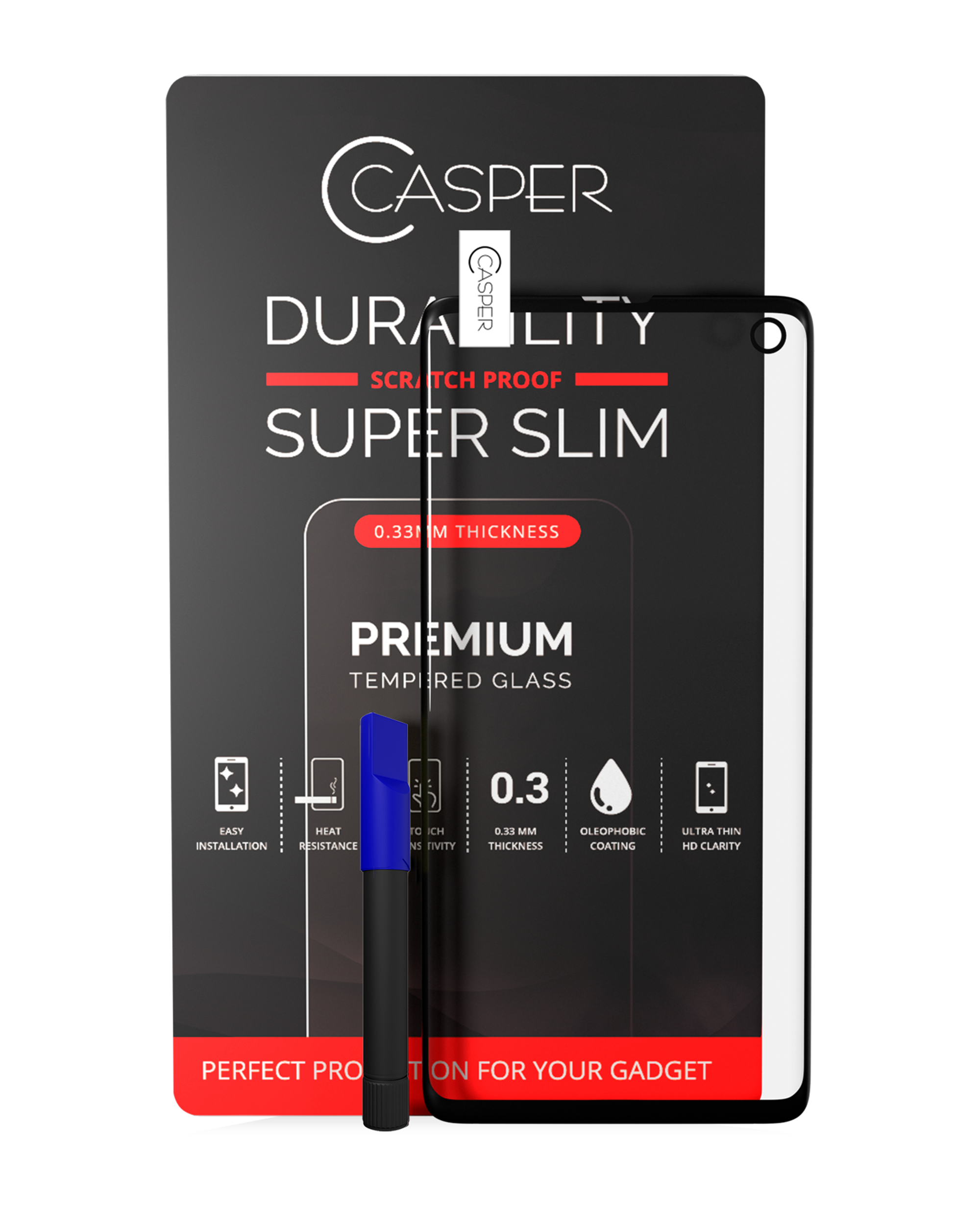 Casper UV Tempered Glass With Glue For Samsung Galaxy S9 Plus (Case Friendly) (Retail Pack)