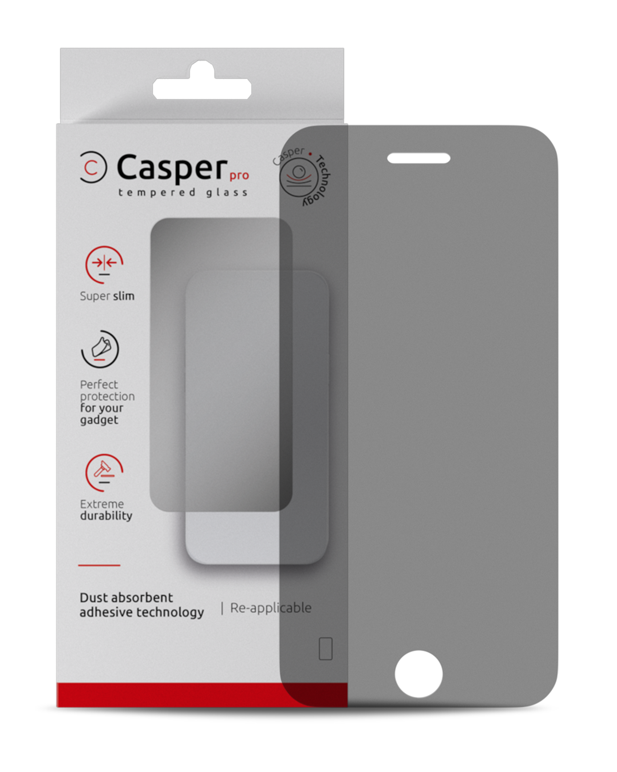 Casper Pro Tempered Glass For iPhone 6 Plus / 6S Plus (Retail Pack) (Privacy)