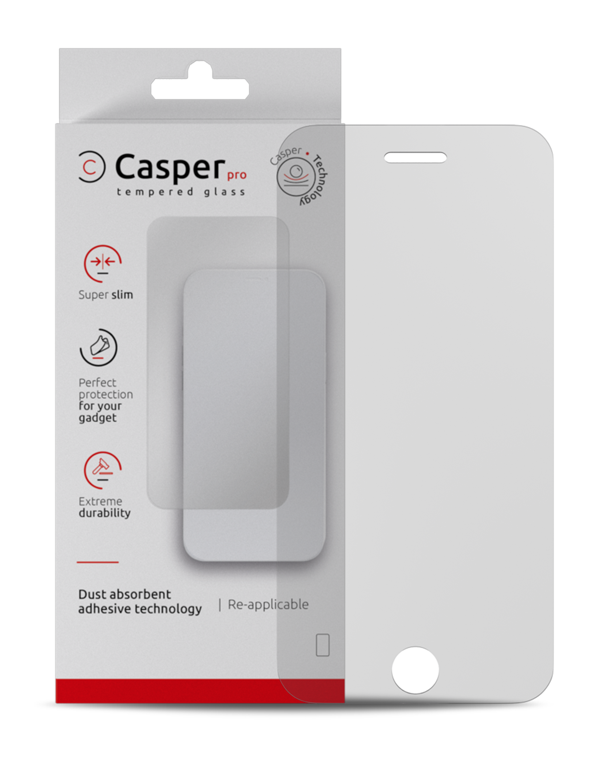 Casper Pro Tempered Glass For iPhone 6 Plus / 6S Plus (Retail Pack) (Matte)