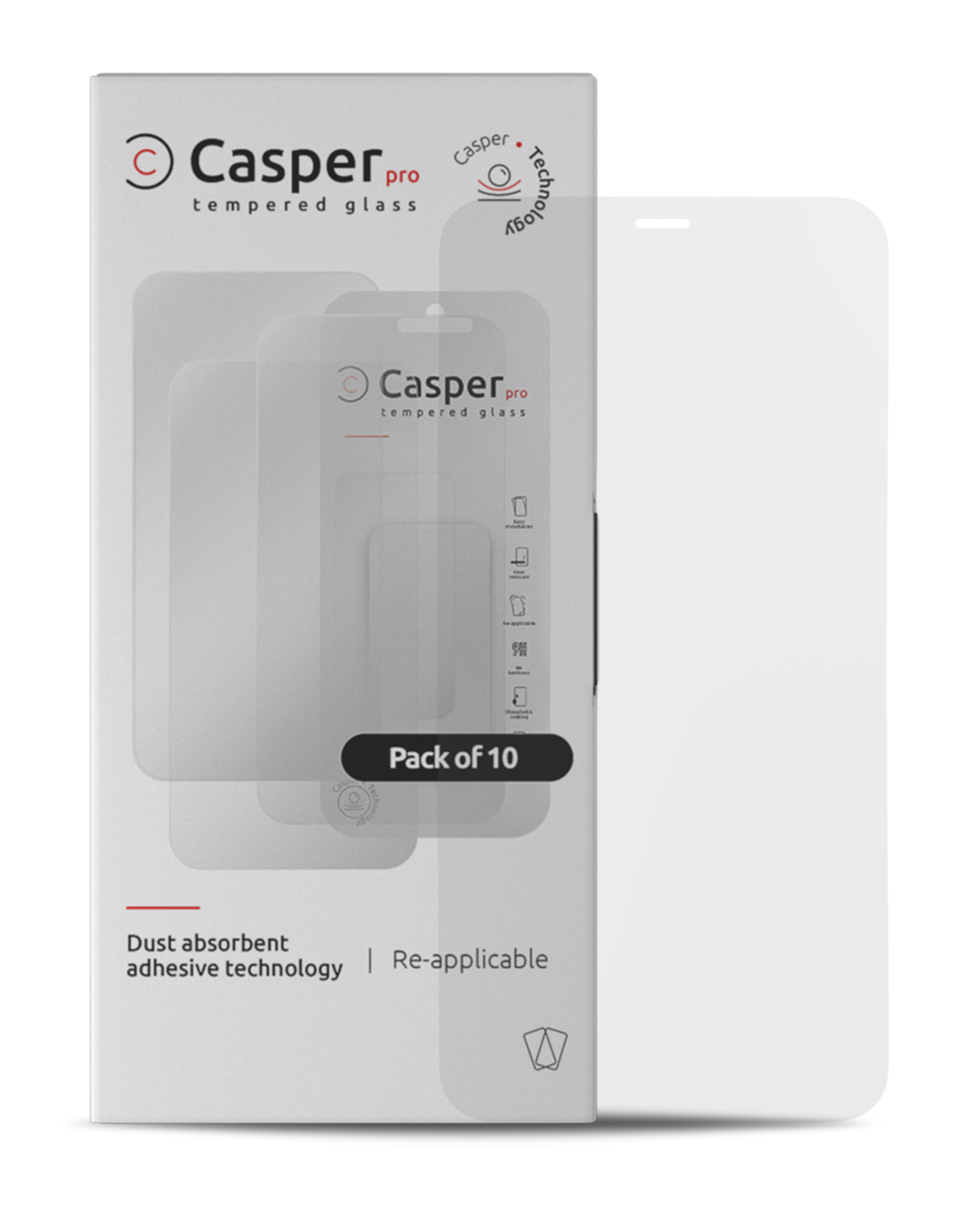 Casper Pro Tempered Glass For iPhone 12 Mini (10 Pack) (Matte)