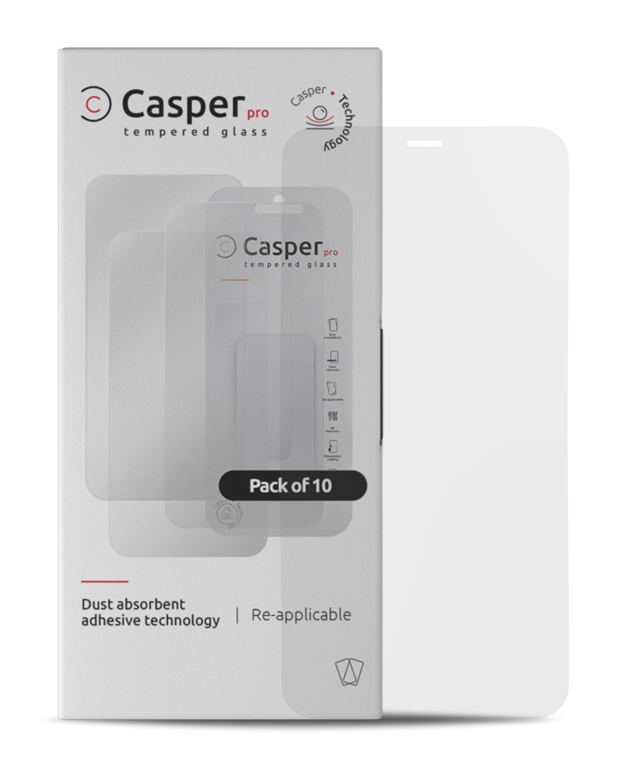 Casper Pro Tempered Glass For iPhone 12 Pro Max (10 Pack) (Matte)