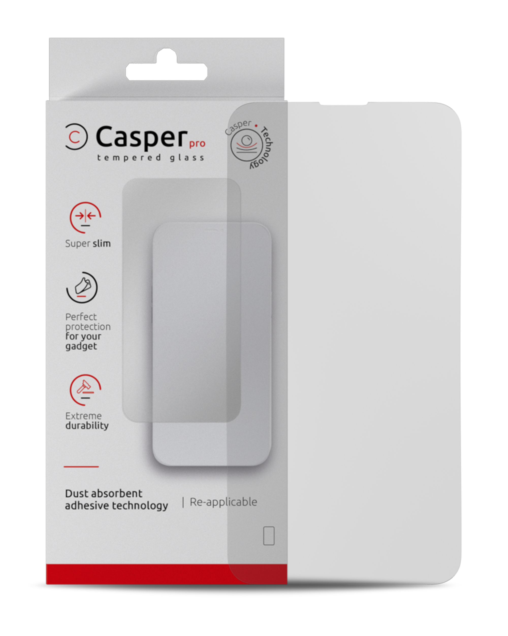 Casper Pro Tempered Glass For iPhone 13 / 13 Pro / 14 / 16e / 17e (Retail Pack) (Matte)