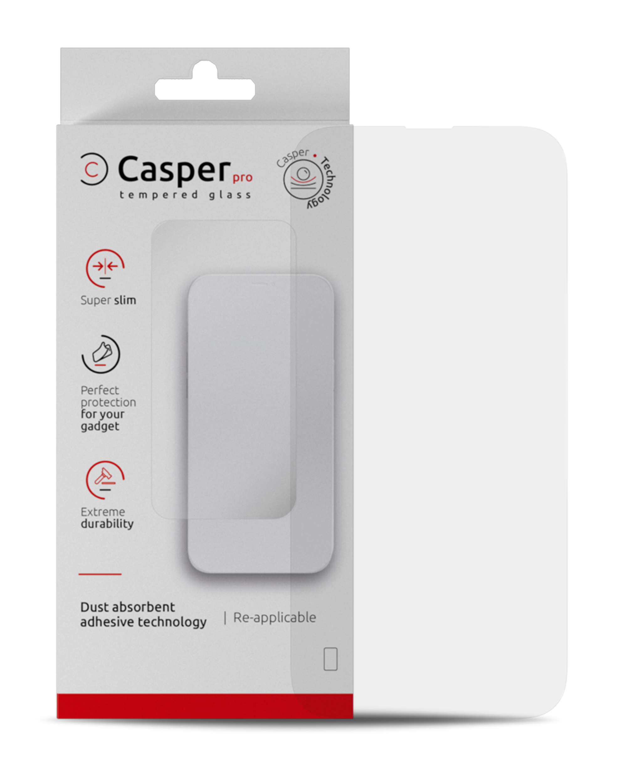 Casper Pro Tempered Glass For iPhone 14 Pro (Retail Pack) (Clear)
