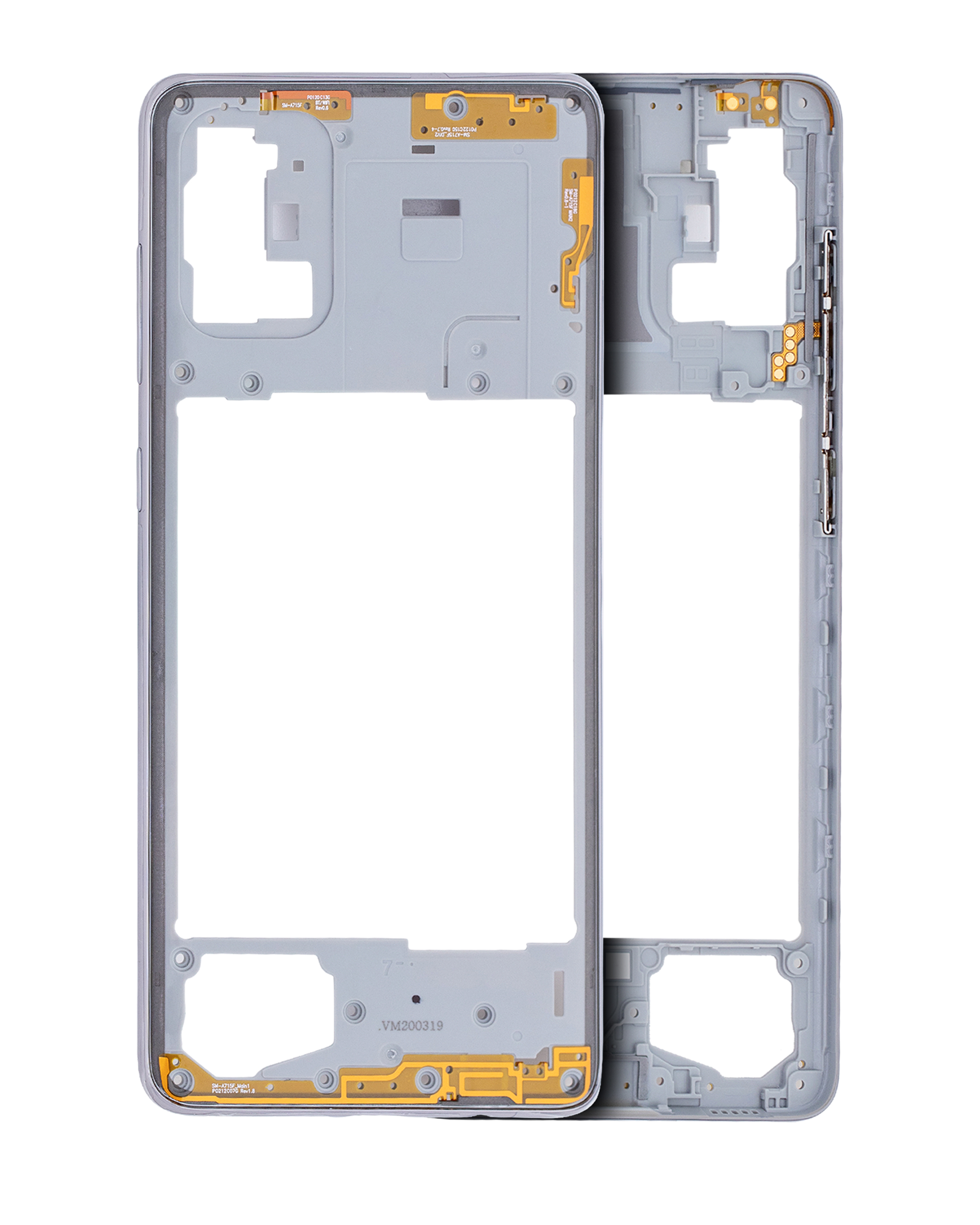 Mid-Frame Housing For Samsung Galaxy A71 (A715 / 2020) (Aftermarket Plus) (Prism Crush Silver)