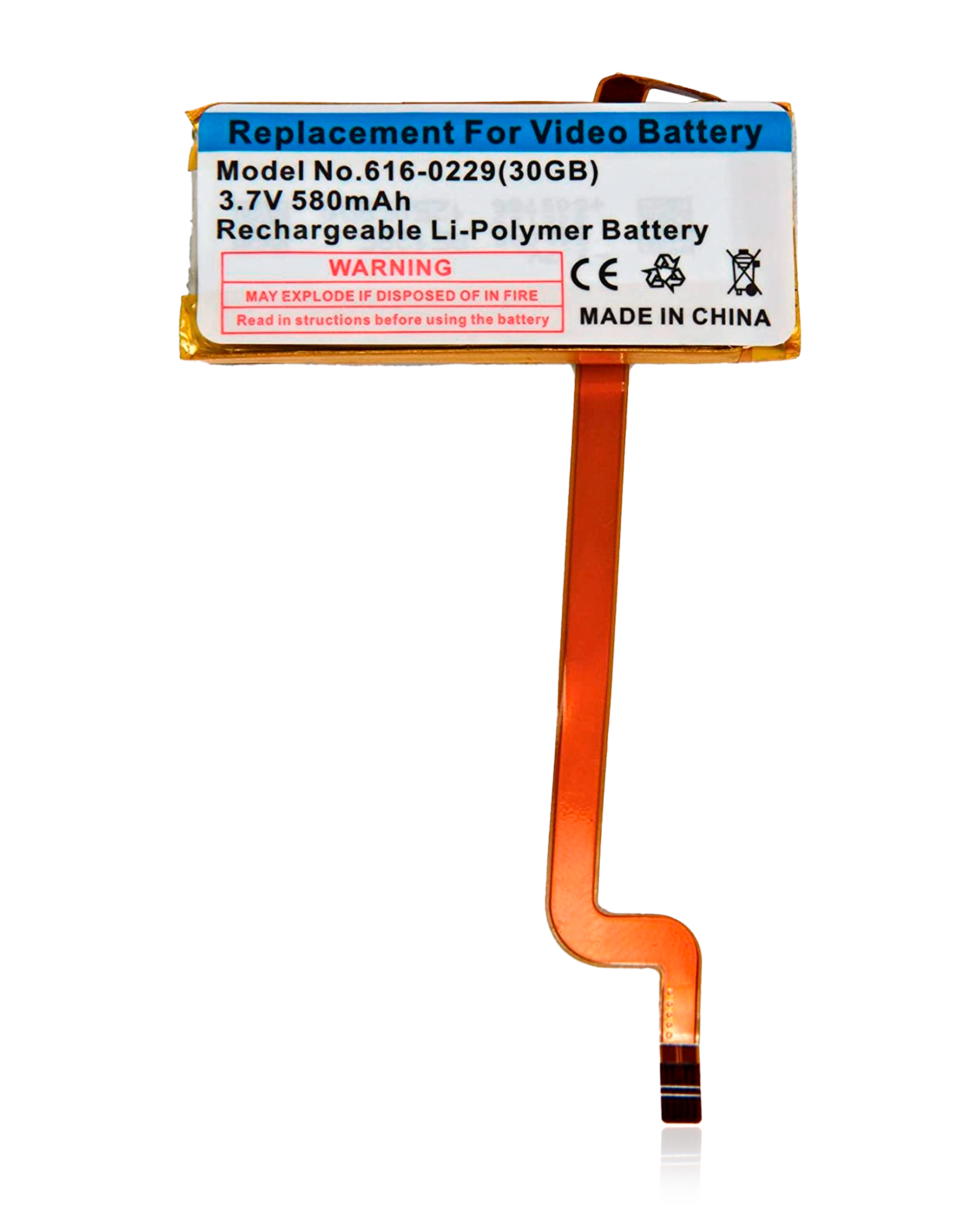 Replacement Battery For iPod Video (30GB) (580mAh)