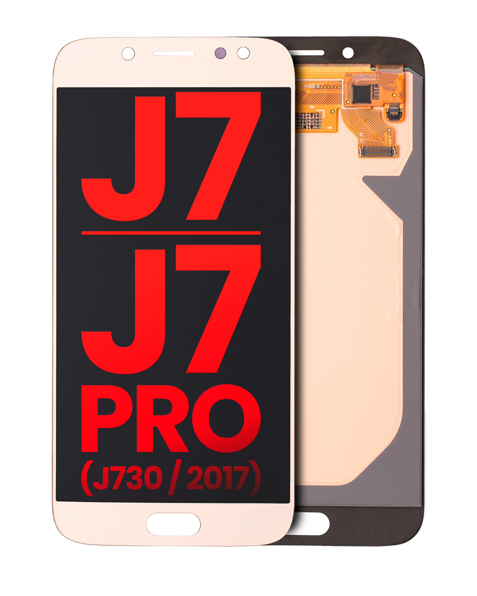 OLED Assembly Without Frame For Samsung Galaxy  J7 / J7 Pro (J730 / 2017)  (Aftermarket Plus)  (Gold)
