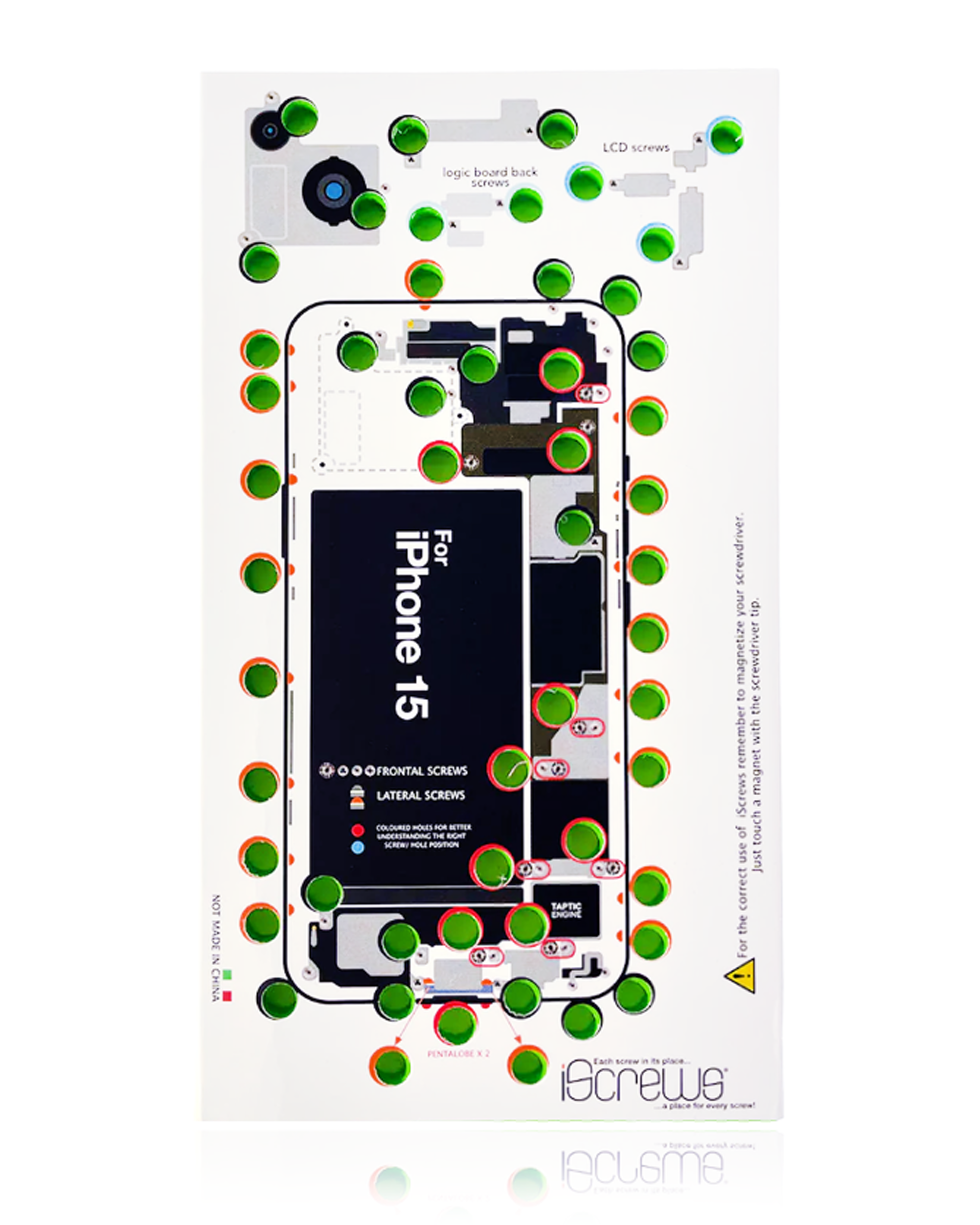 iScrews Position Mat For iPhone 15 (dottorpod)