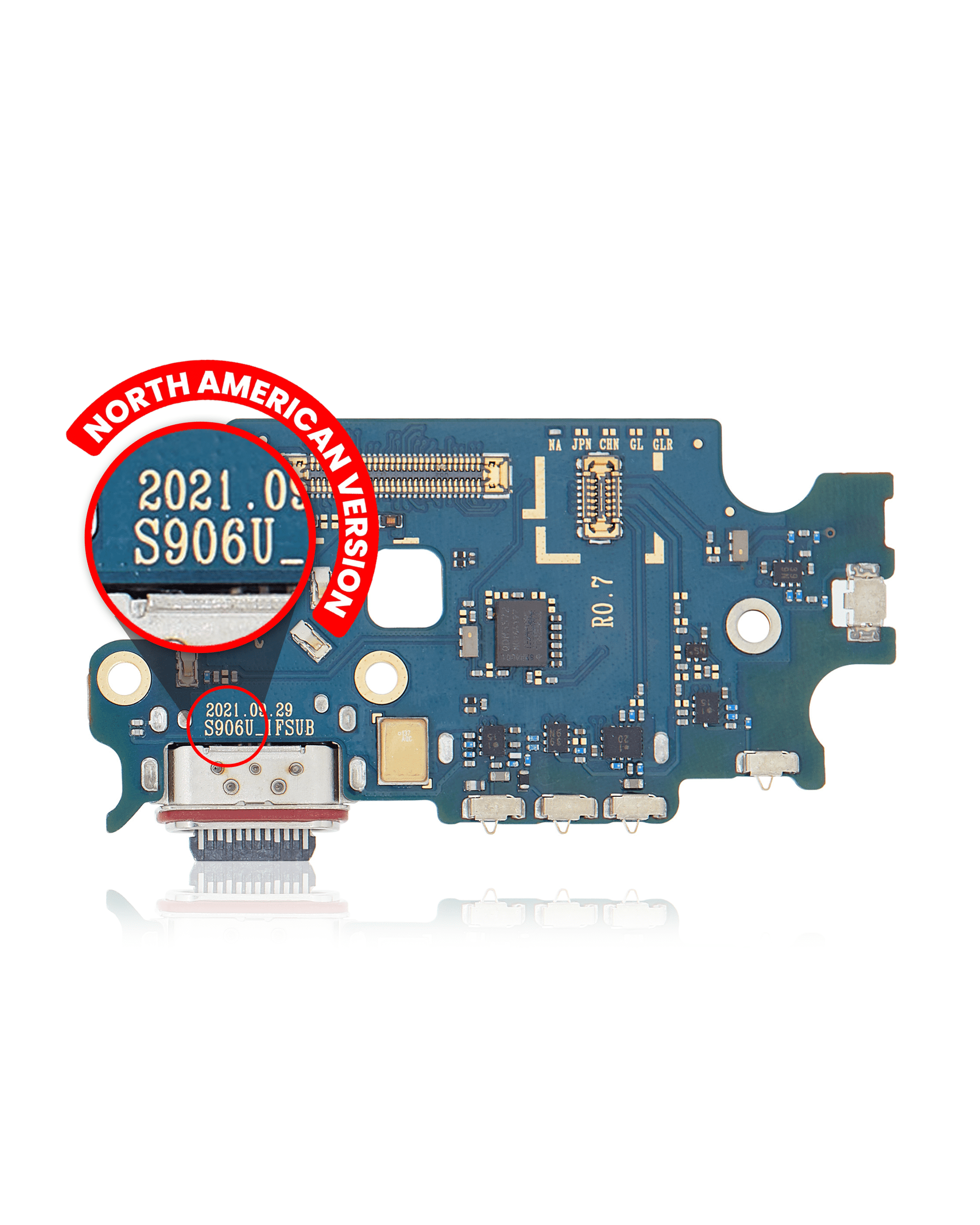 Charging Port Board With Sim Card Reader For Samsung Galaxy S22 Plus 5G (S906U) (US Version) (Premium)