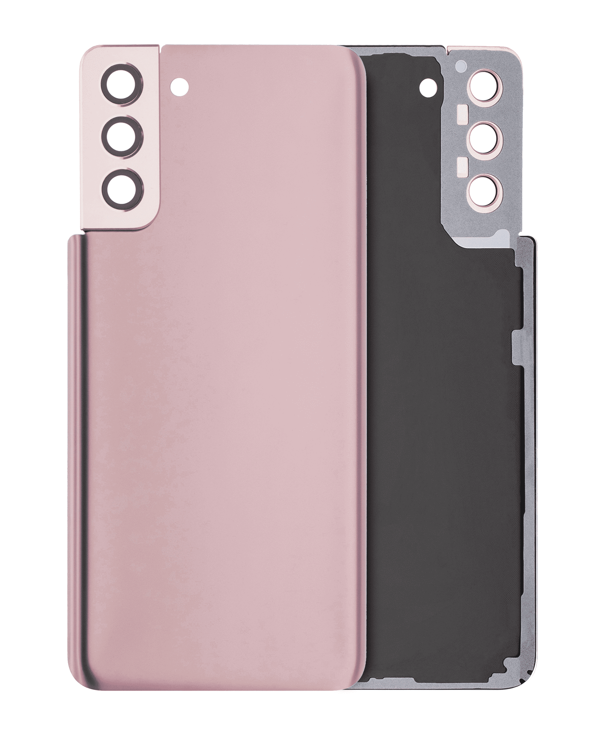 Back Cover Glass With Camera Lens For Samsung Galaxy S21 Plus (No Logo) (Aftermarket Plus) (Phantom Gold)