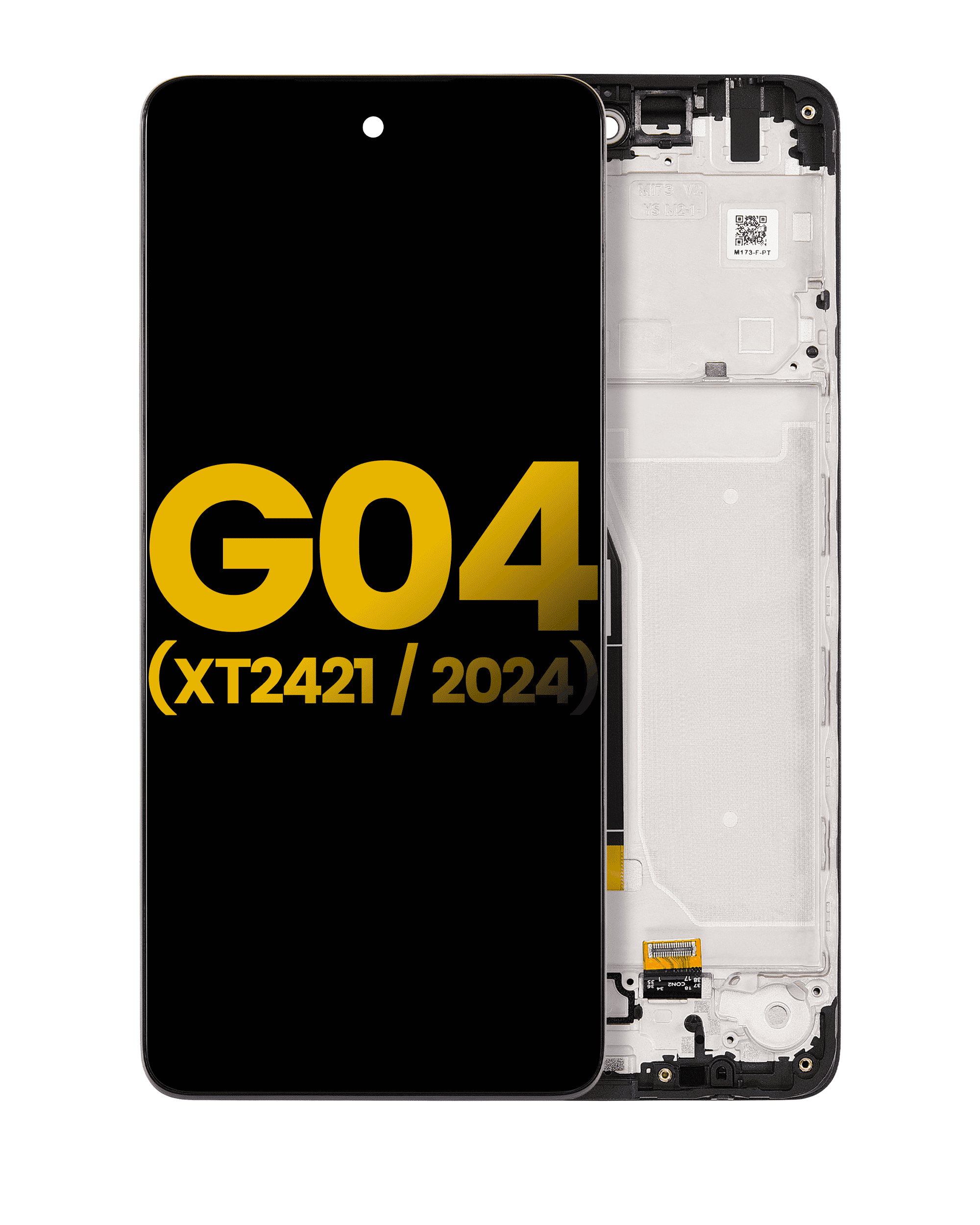 LCD Assembly With Frame For Motorola Moto G04 (XT2421 / 2024) (Refurbished) (All Colors)