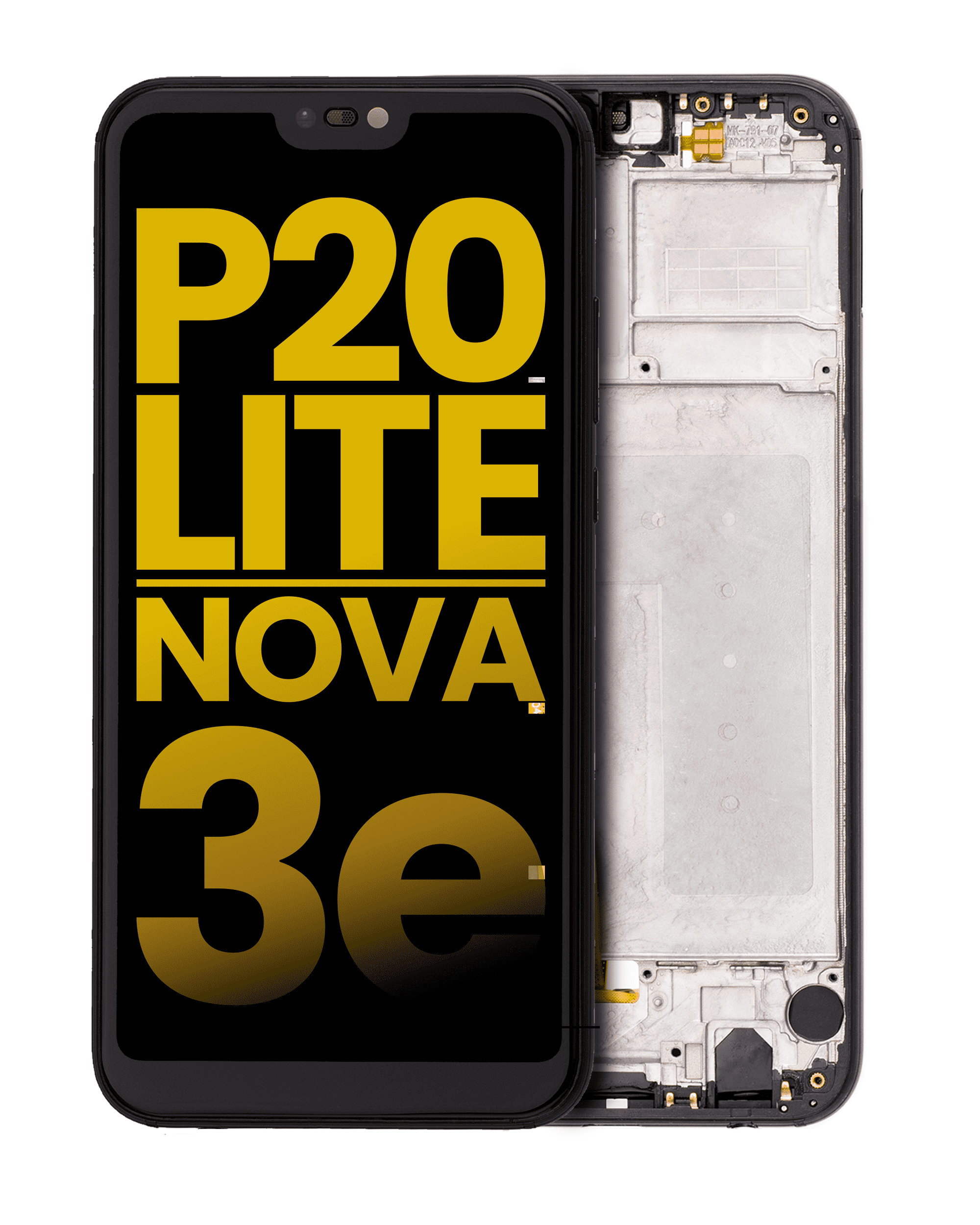 LCD Assembly With Frame For Huawei P20 Lite / Nova 3e (Refurbished) (Black)