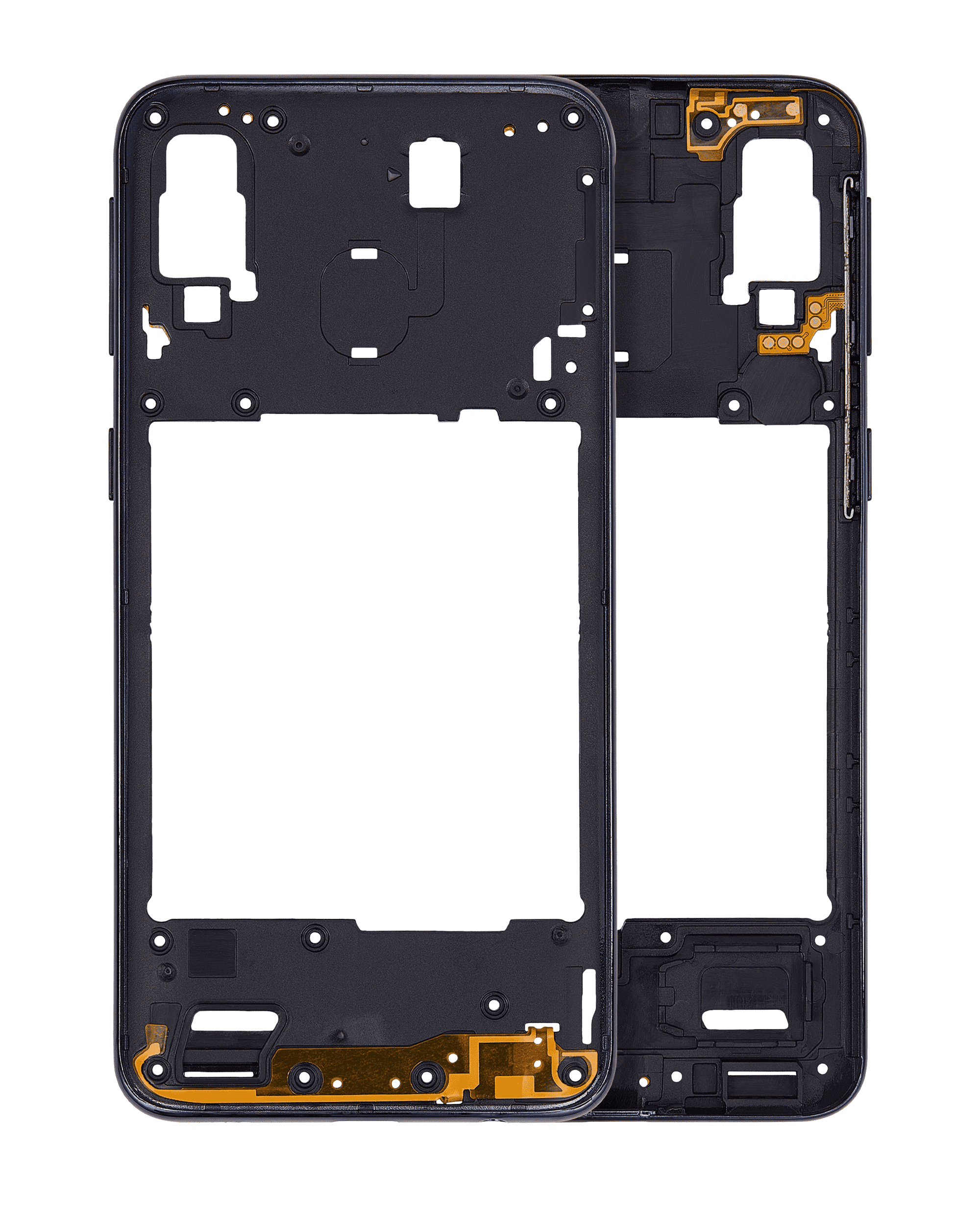 Mid-Frame Housing For Samsung Galaxy A40 (A405 / 2019) (Aftermarket Plus) (Black)