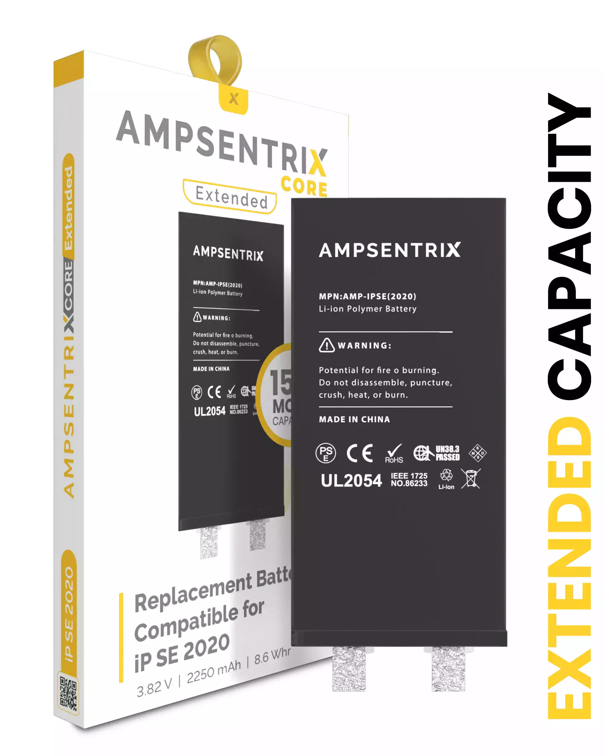 Replacement Battery For iPhone SE (2020) (Spot Welding Required) (AmpSentrix Core Extended)