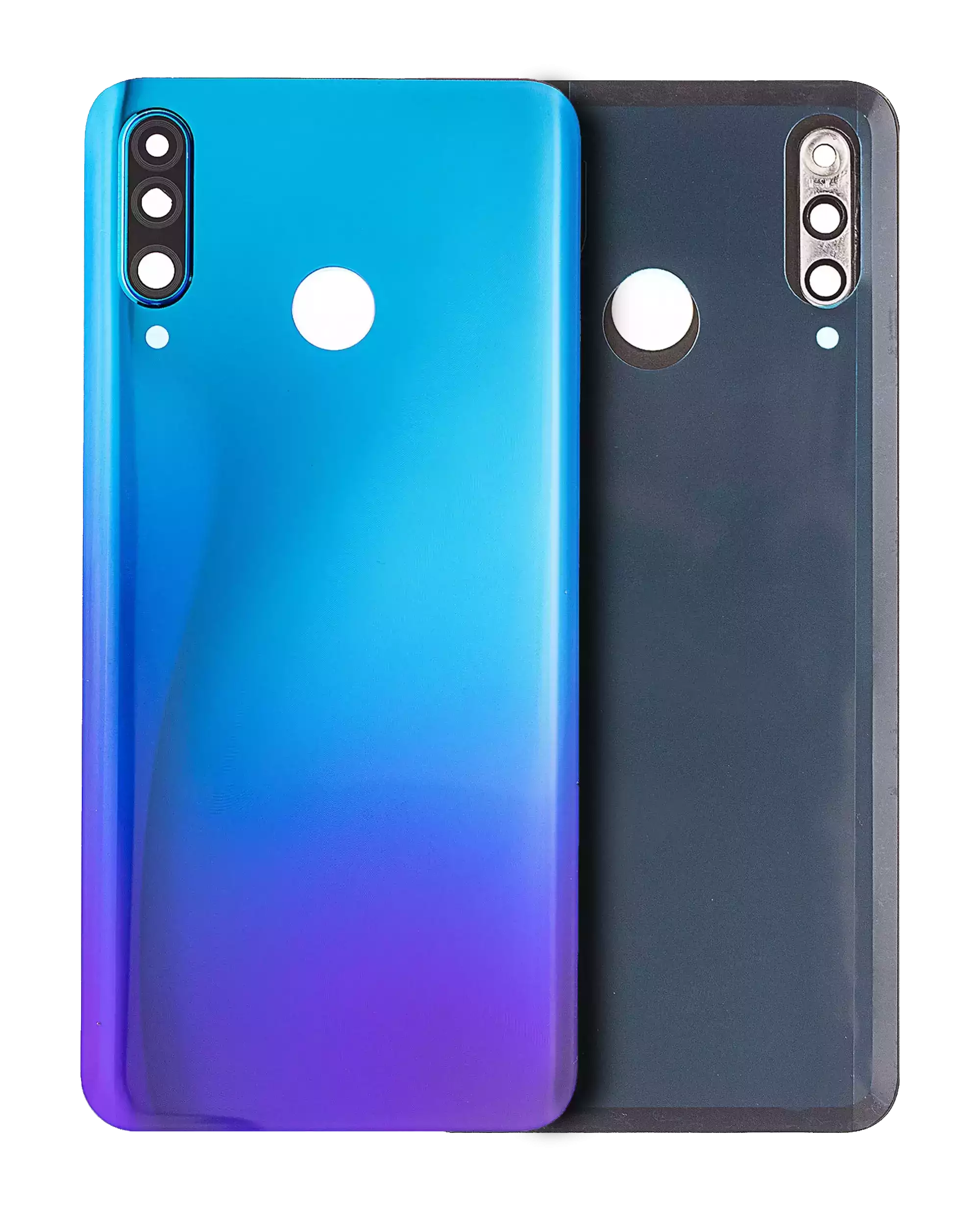 Back cover Glass With Camera Lens For Huawei P30 Lite / Nova 4E (6GB RAM / Without Logo) (Peacock Blue)