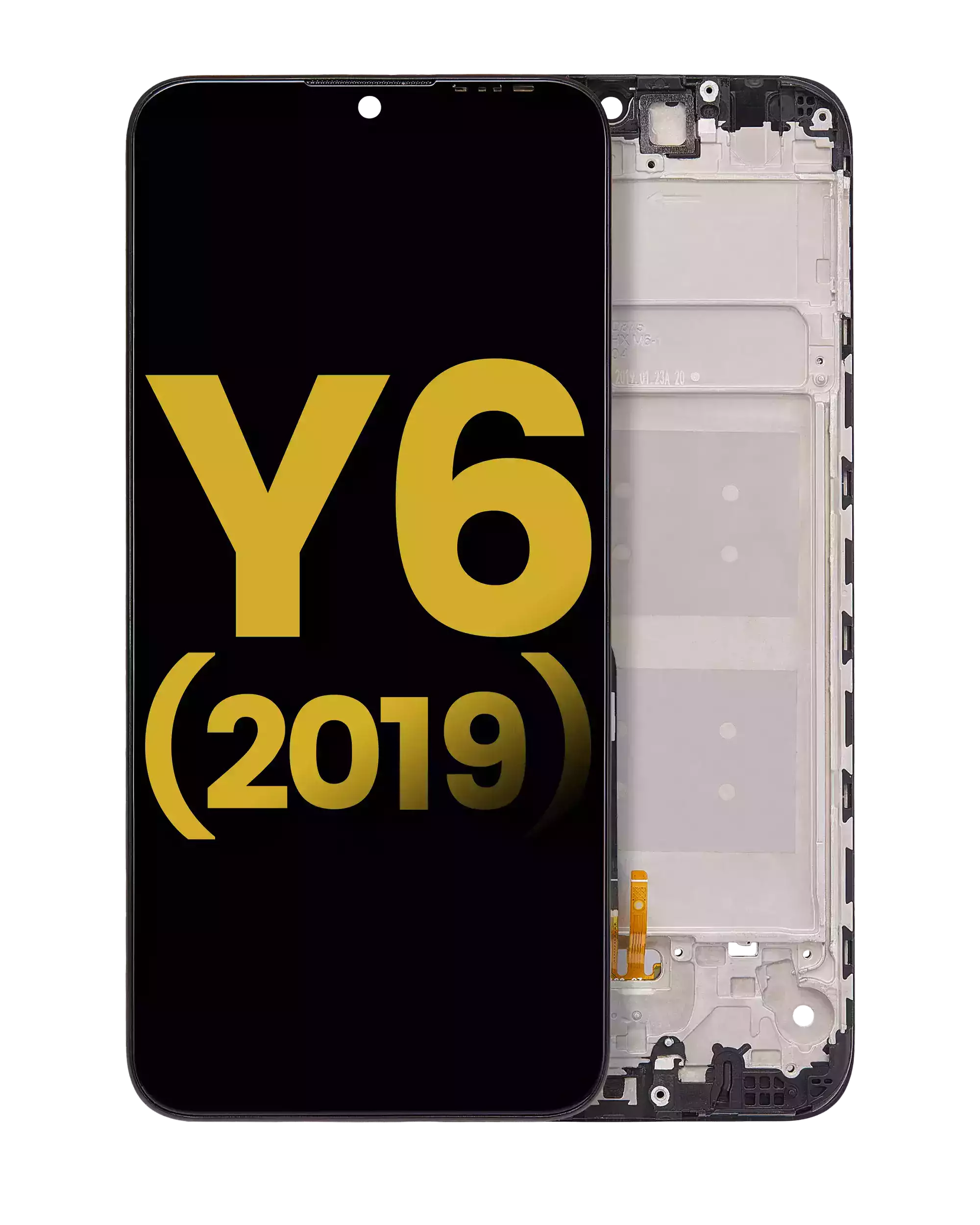 LCD Assembly With Frame For Huawei Y6 (2019) (Refurbished) (Midnight Black)