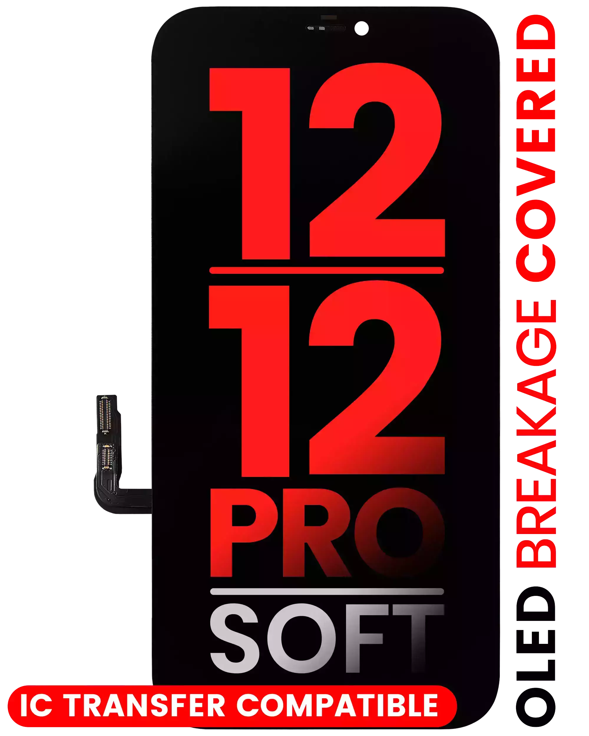 OLED Assembly For iPhone 12 / 12 Pro (Aftermarket Pro: XO7 Soft)