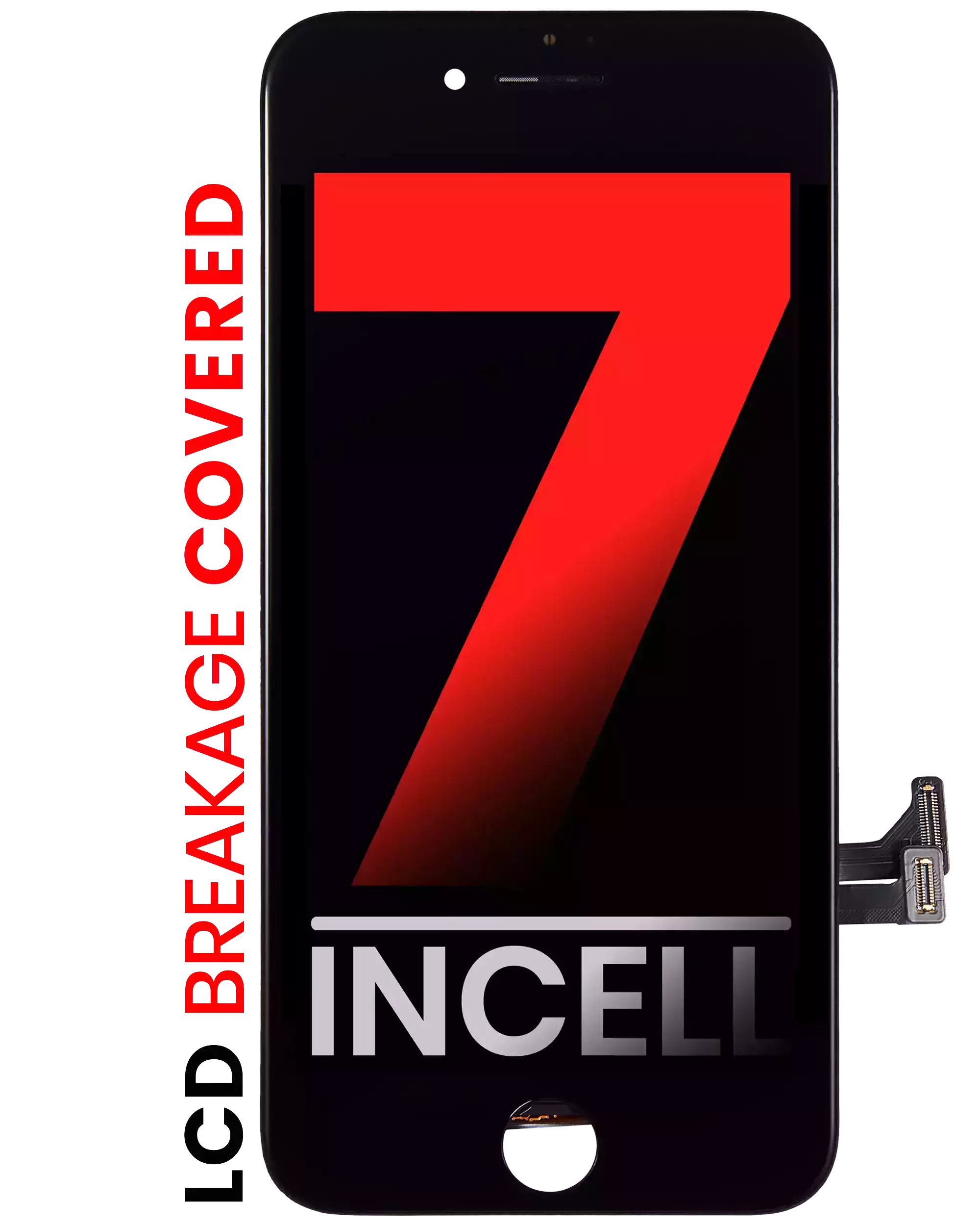 LCD Assembly With Steel Plate For iPhone 7 (Aftermarket Pro: XO7 Incell) (Black)