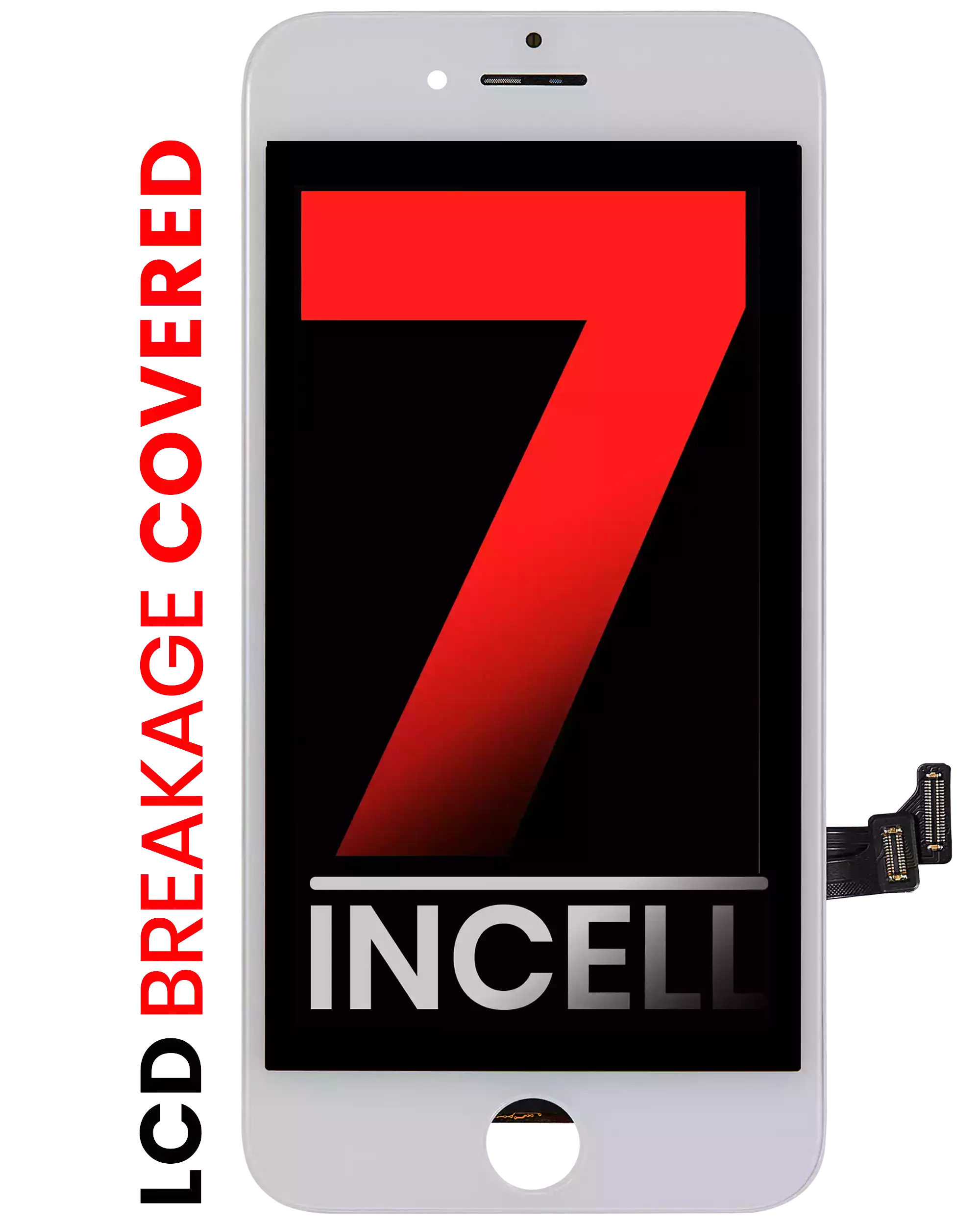 LCD Assembly With Steel Plate For iPhone 7 (Aftermarket Pro: XO7 Incell) (White)