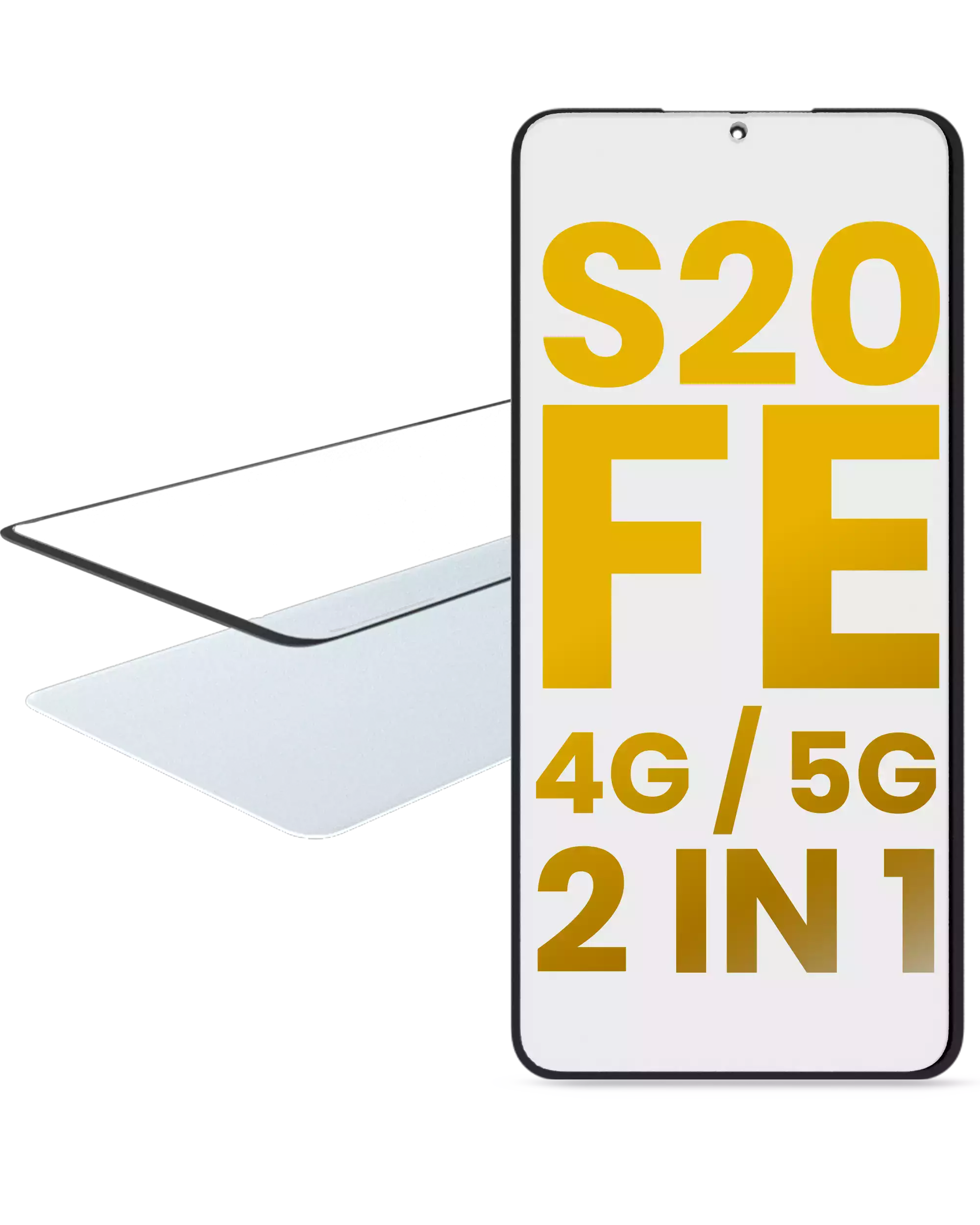 2 in 1 Front Glass With OCA Pre-Installed For Samsung Galaxy S20 FE 4G / 5G