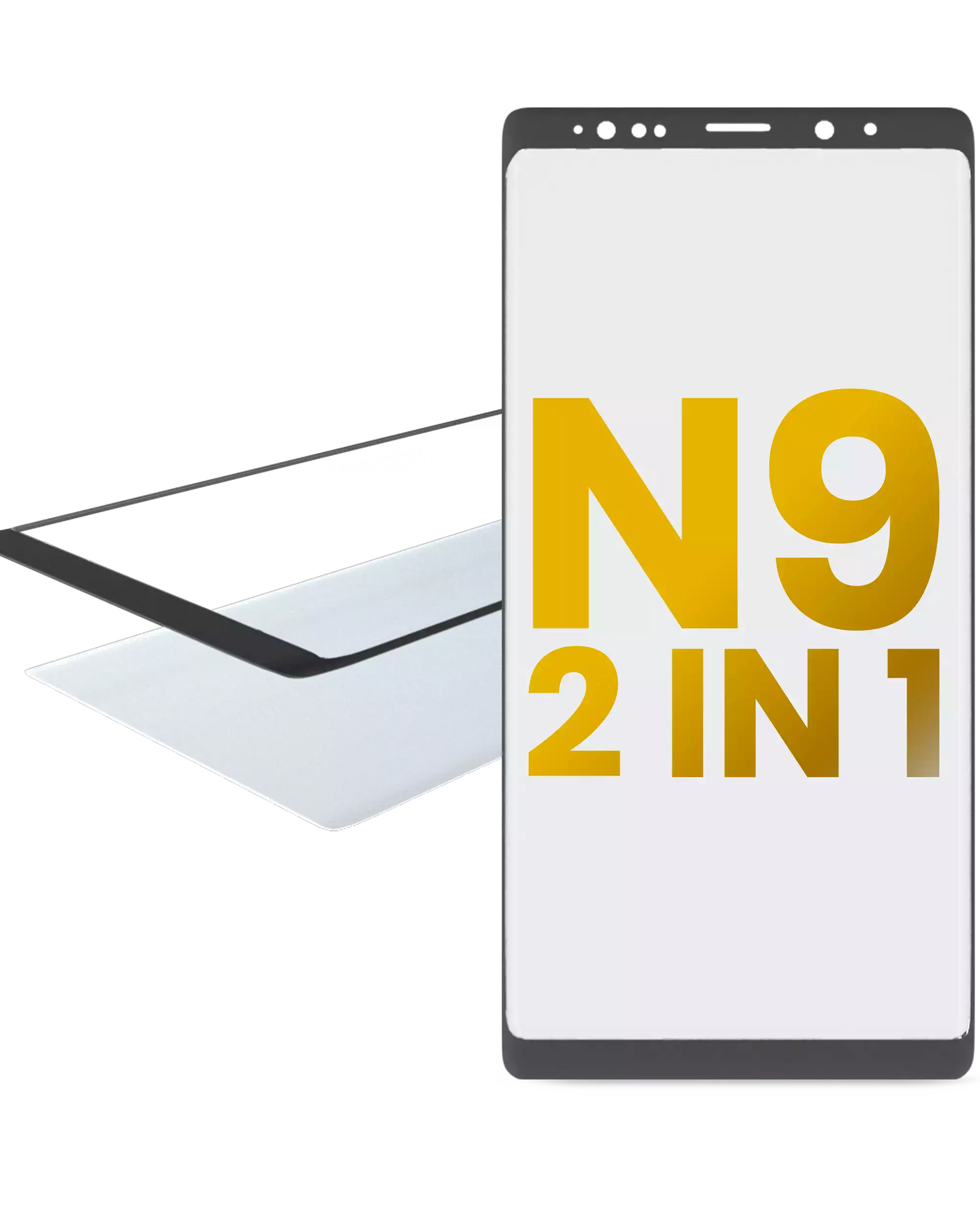 2 in 1 Front Glass With OCA Pre-Installed For Samsung Galaxy Note 9